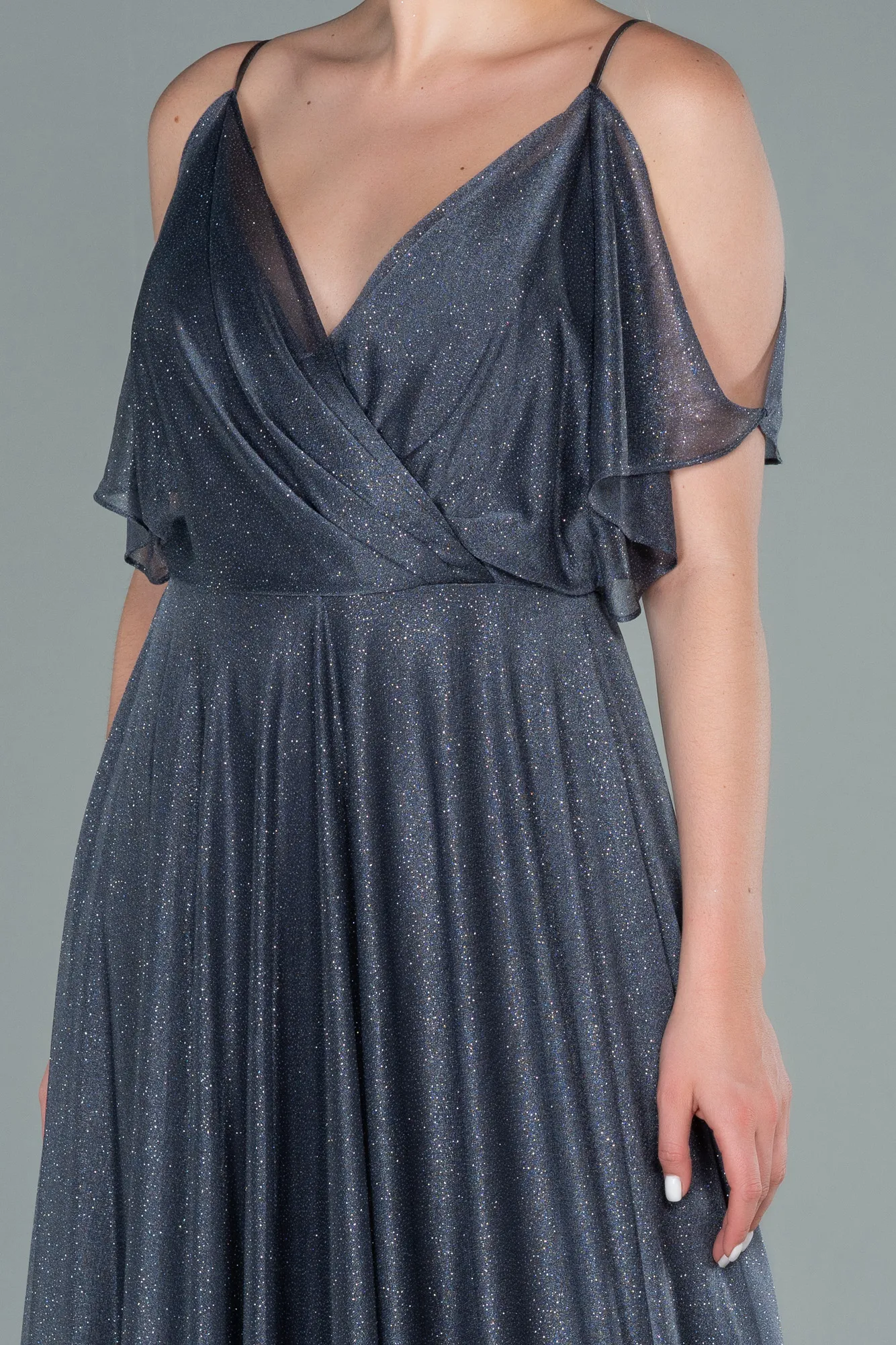 Anthracite-Long Evening Dress ABU2484