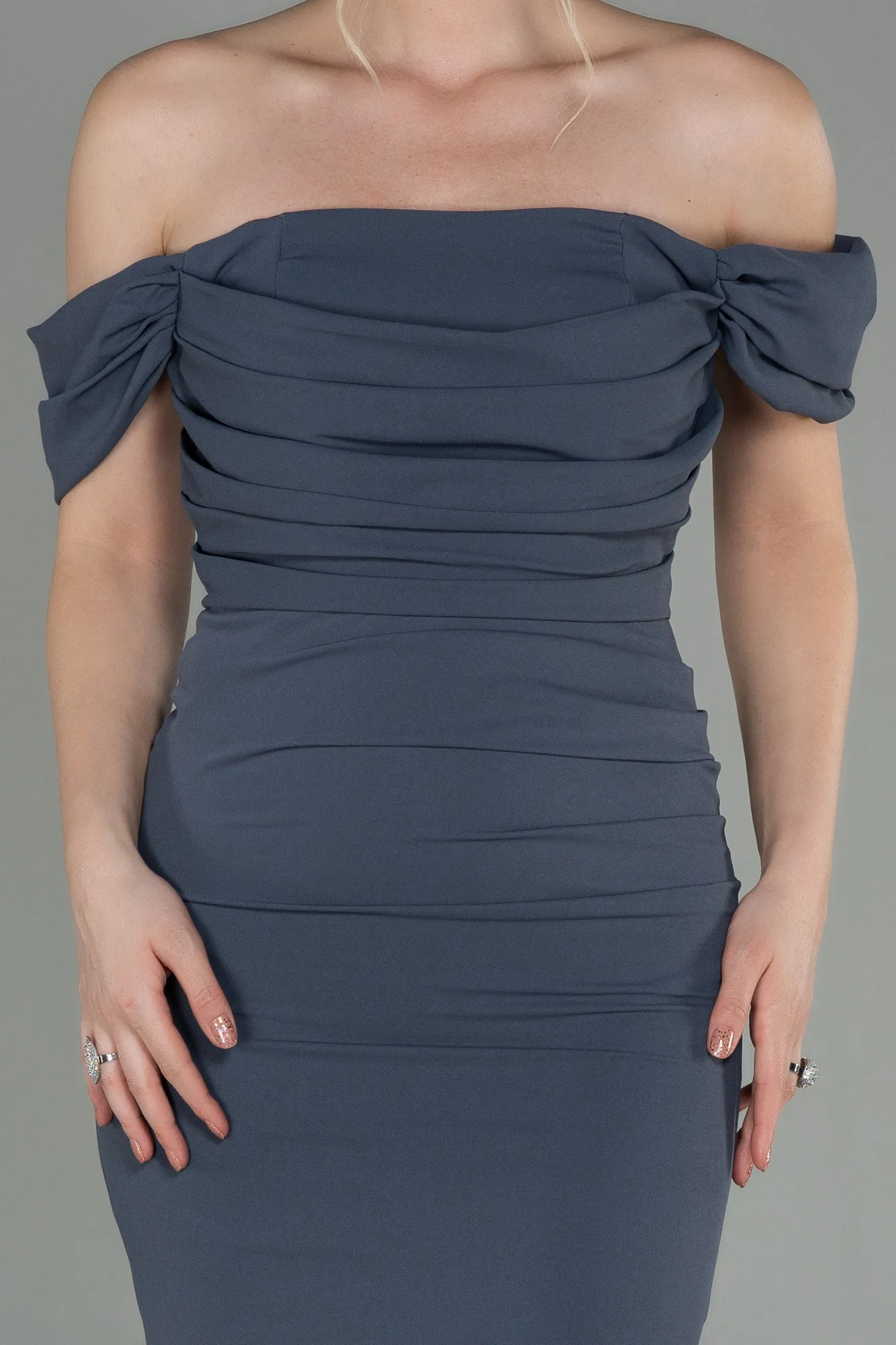 Anthracite-Long Prom Gown ABU2783