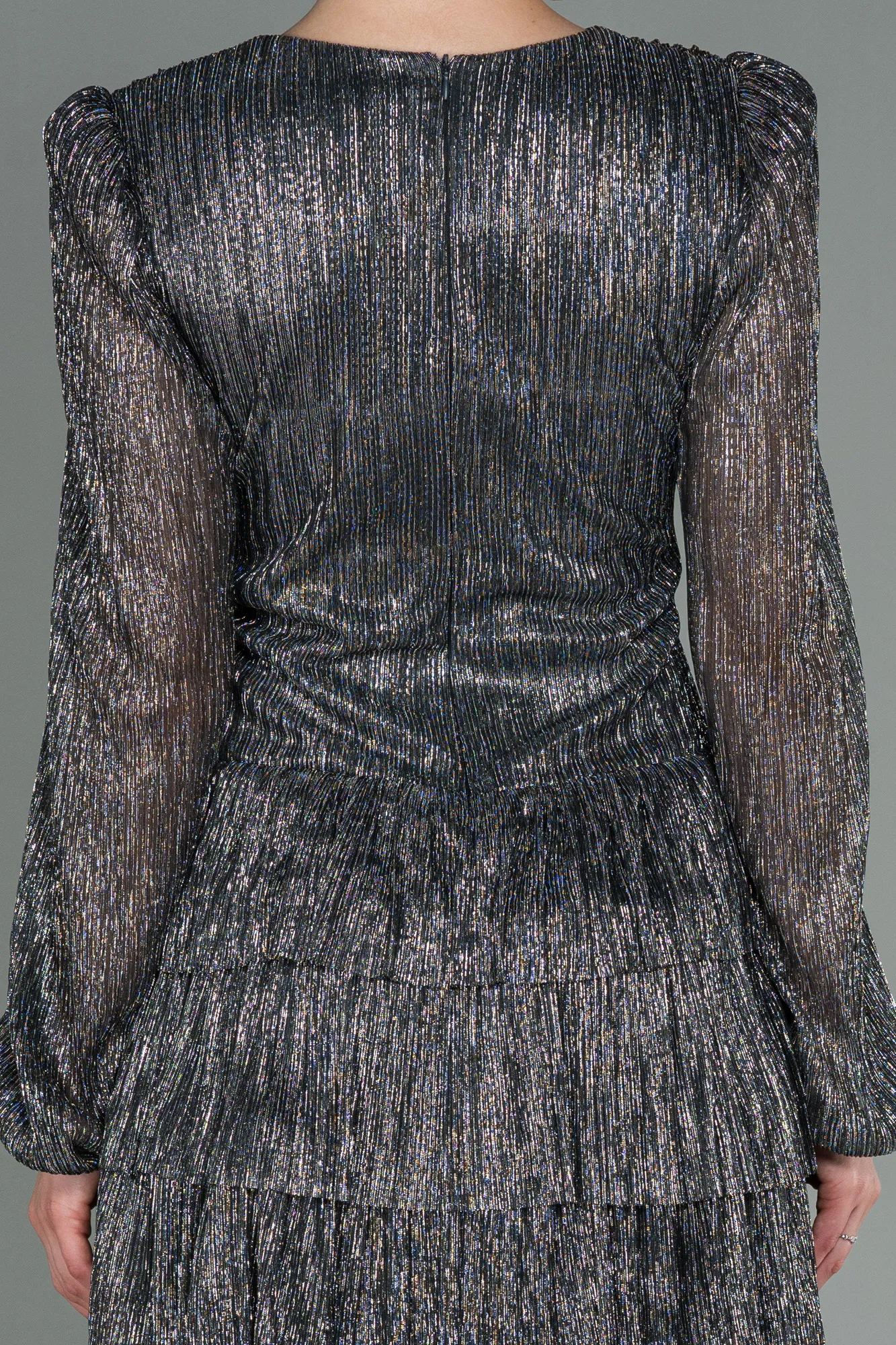 Anthracite-Short Invitation Dress ABK1793