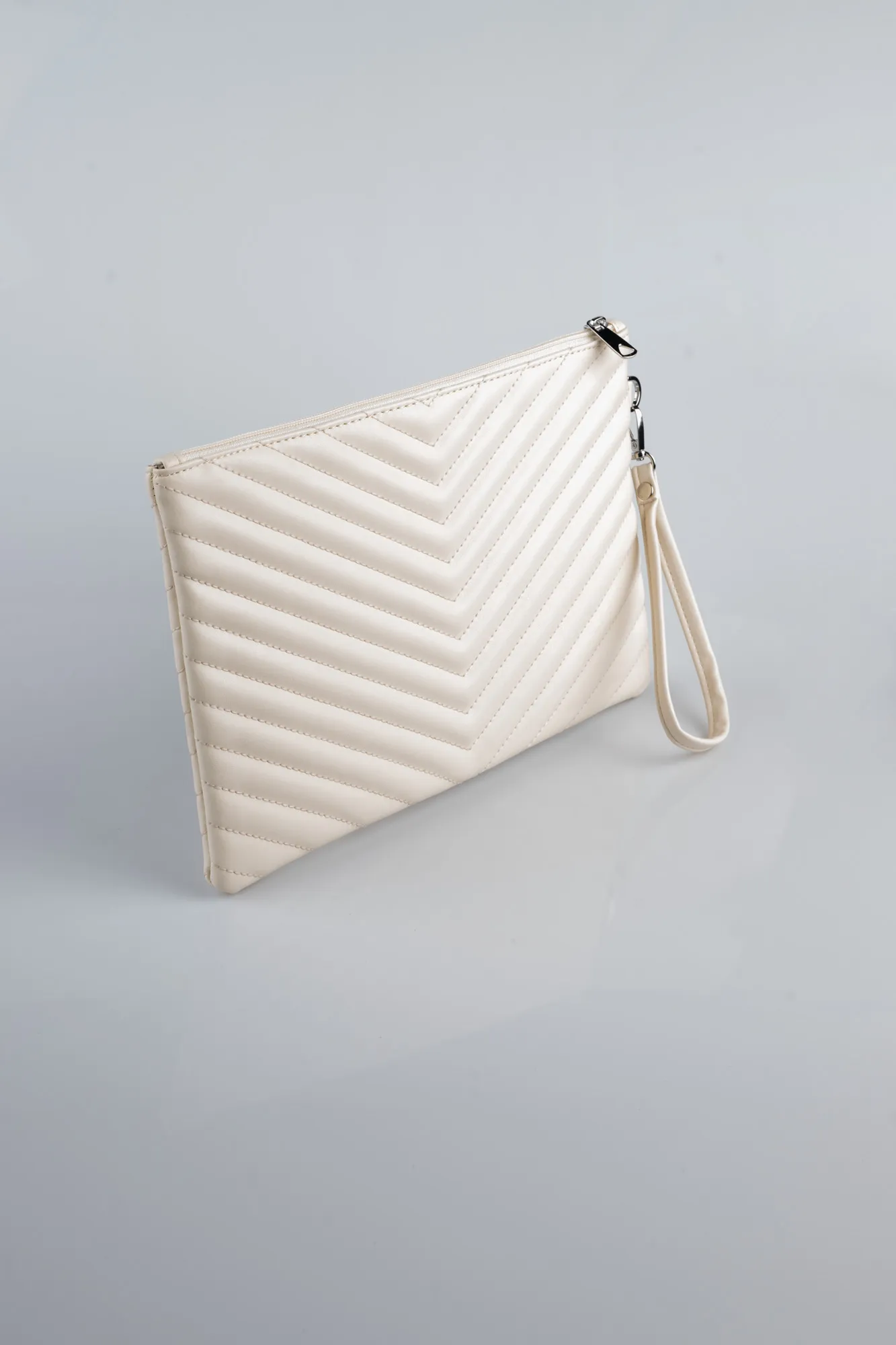 Beige-Leather Evening Bag KC413