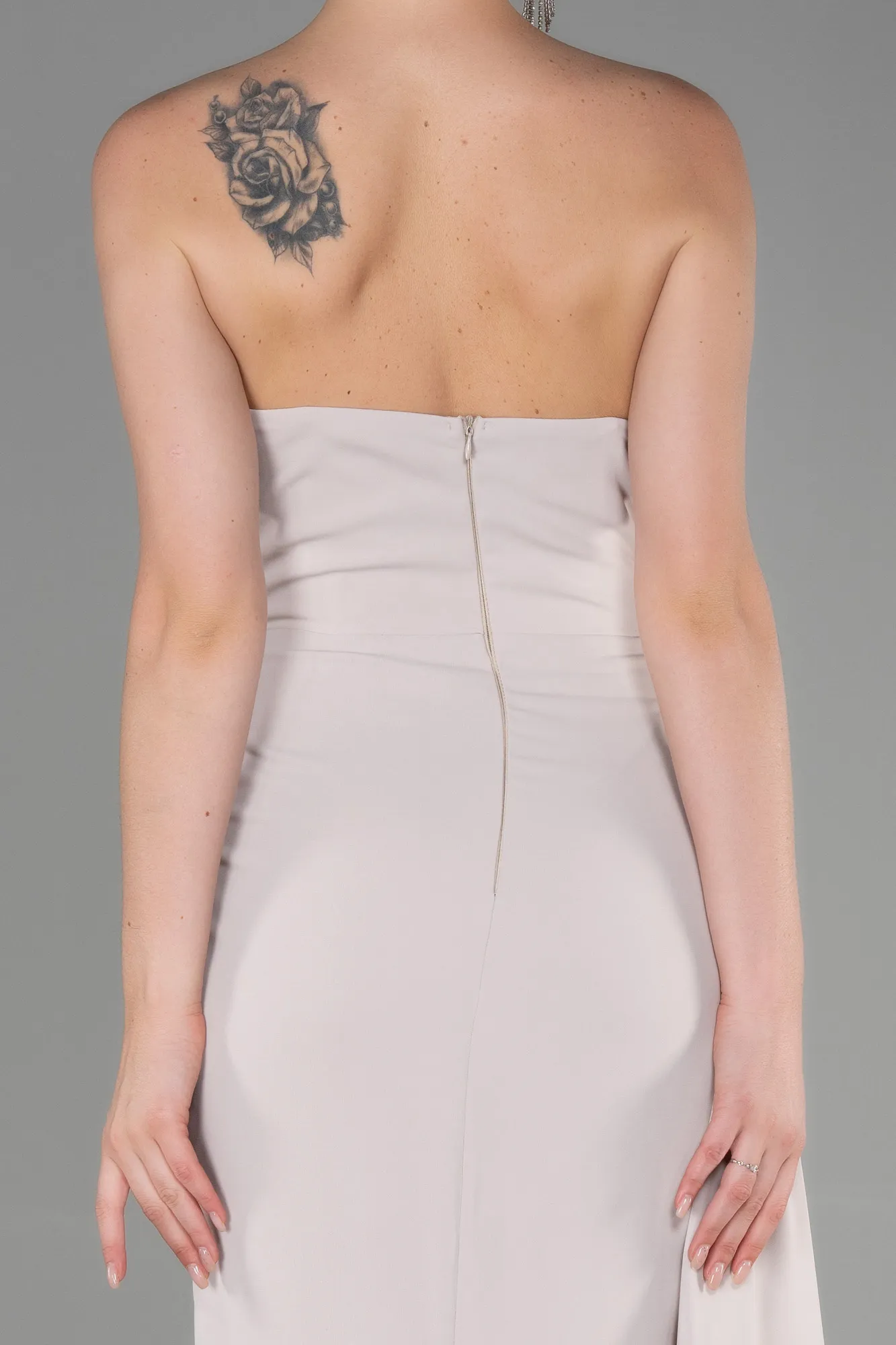 Beige-Long Evening Dress ABU3069