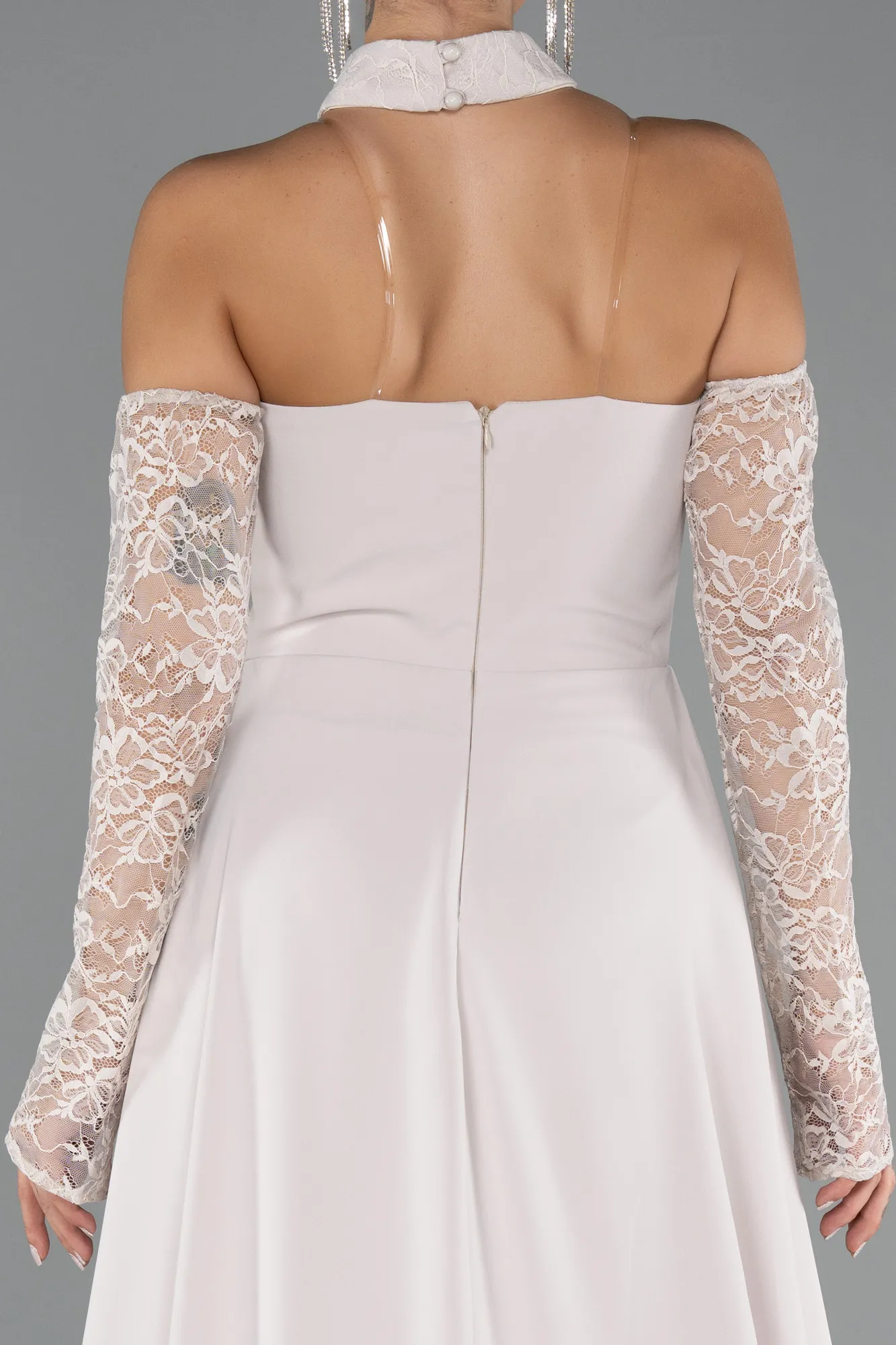 Beige-Long Evening Dress ABU5355