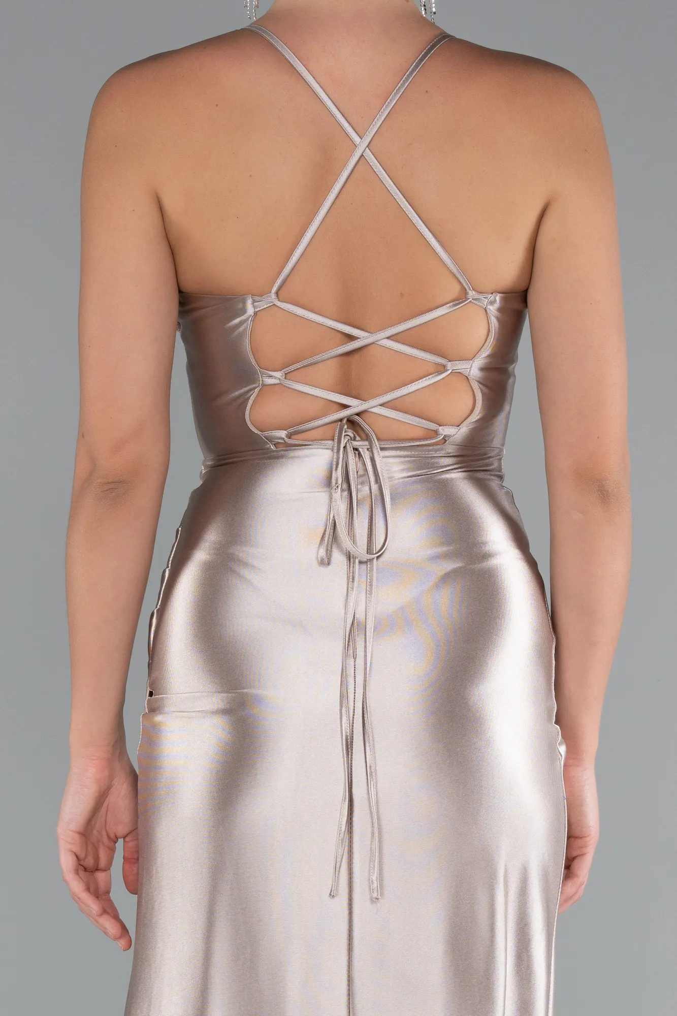 Beige-Long Prom Gown ABU3247