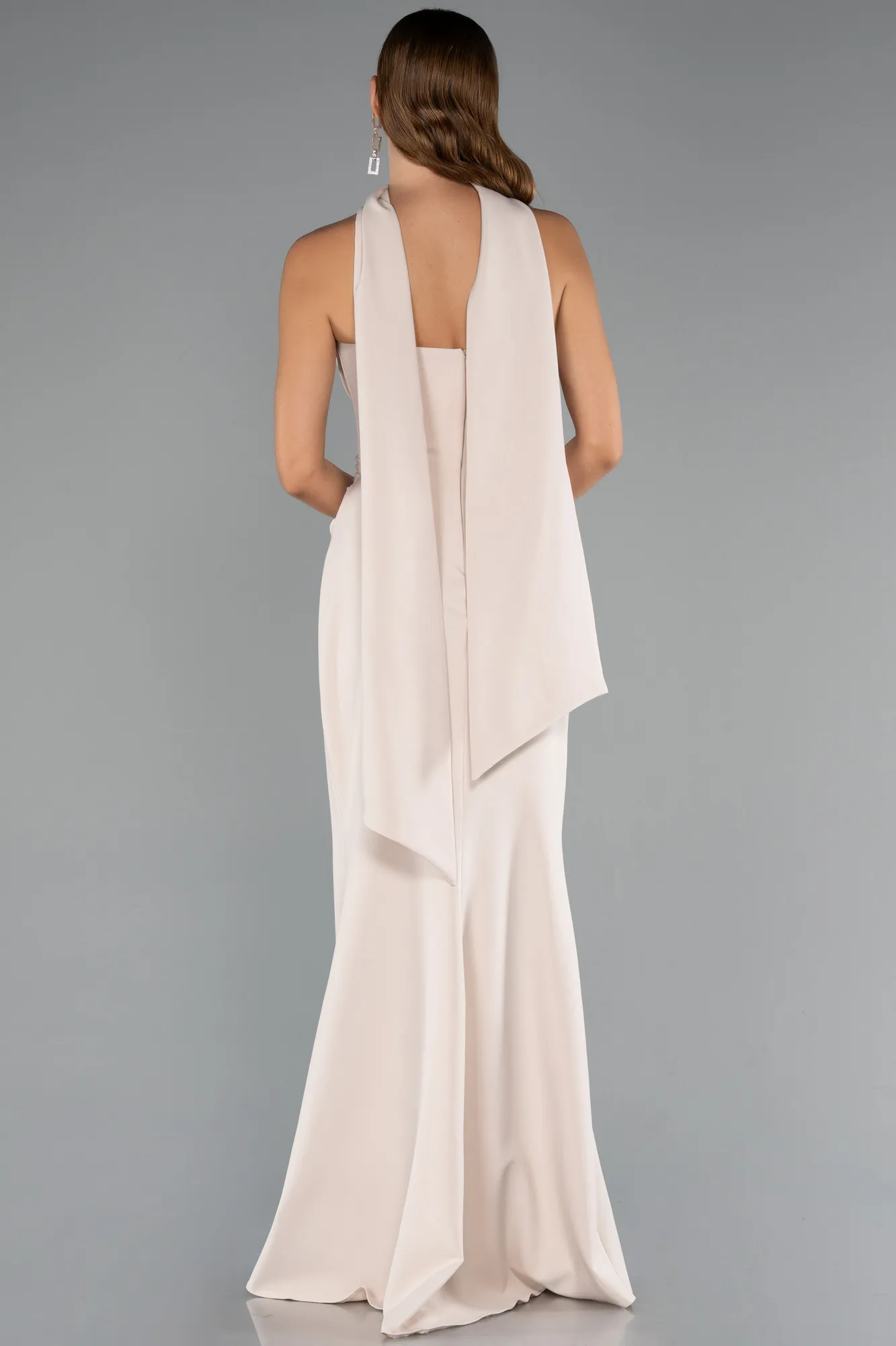 Beige-Long Prom Gown ABU5216