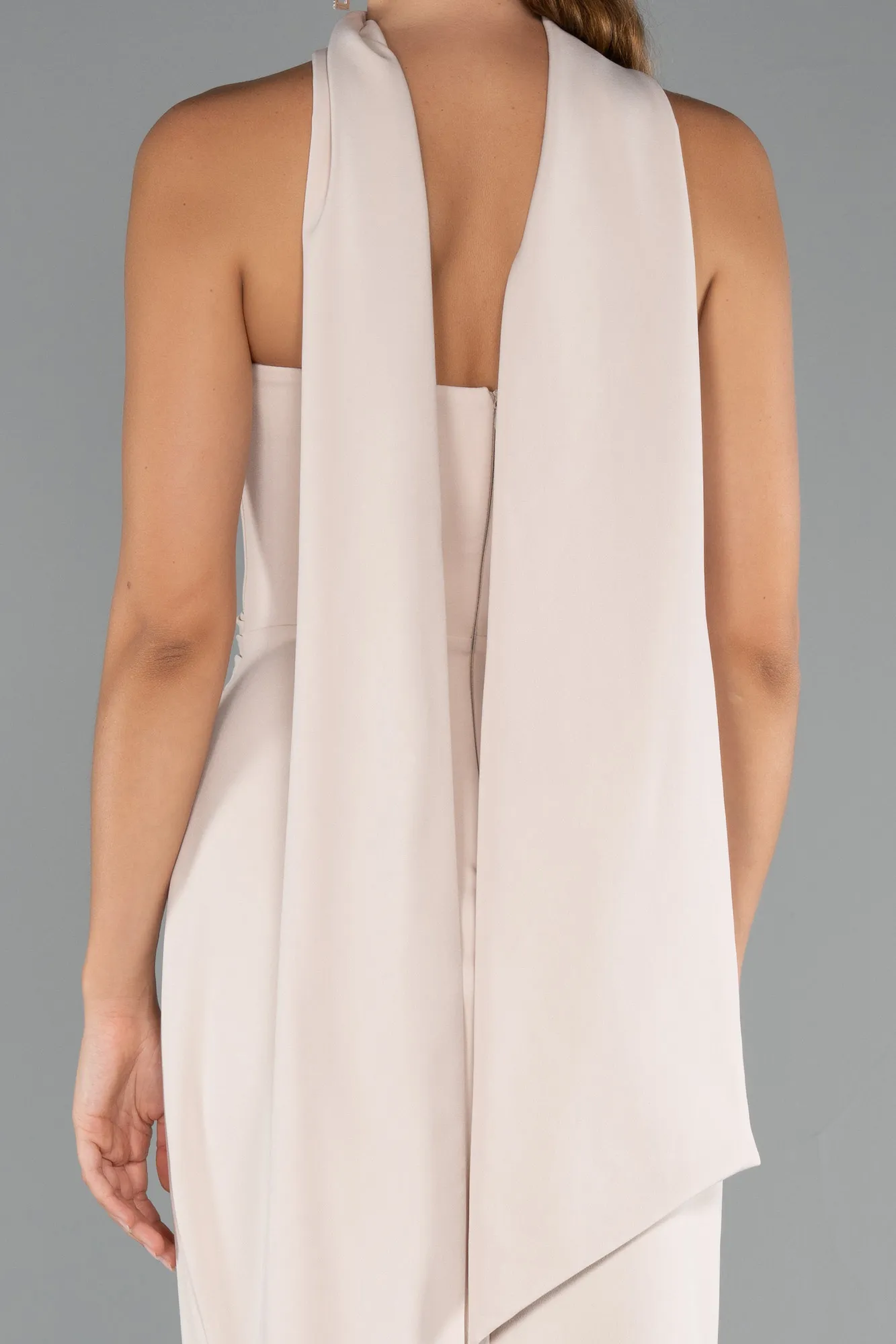 Beige-Long Prom Gown ABU5216