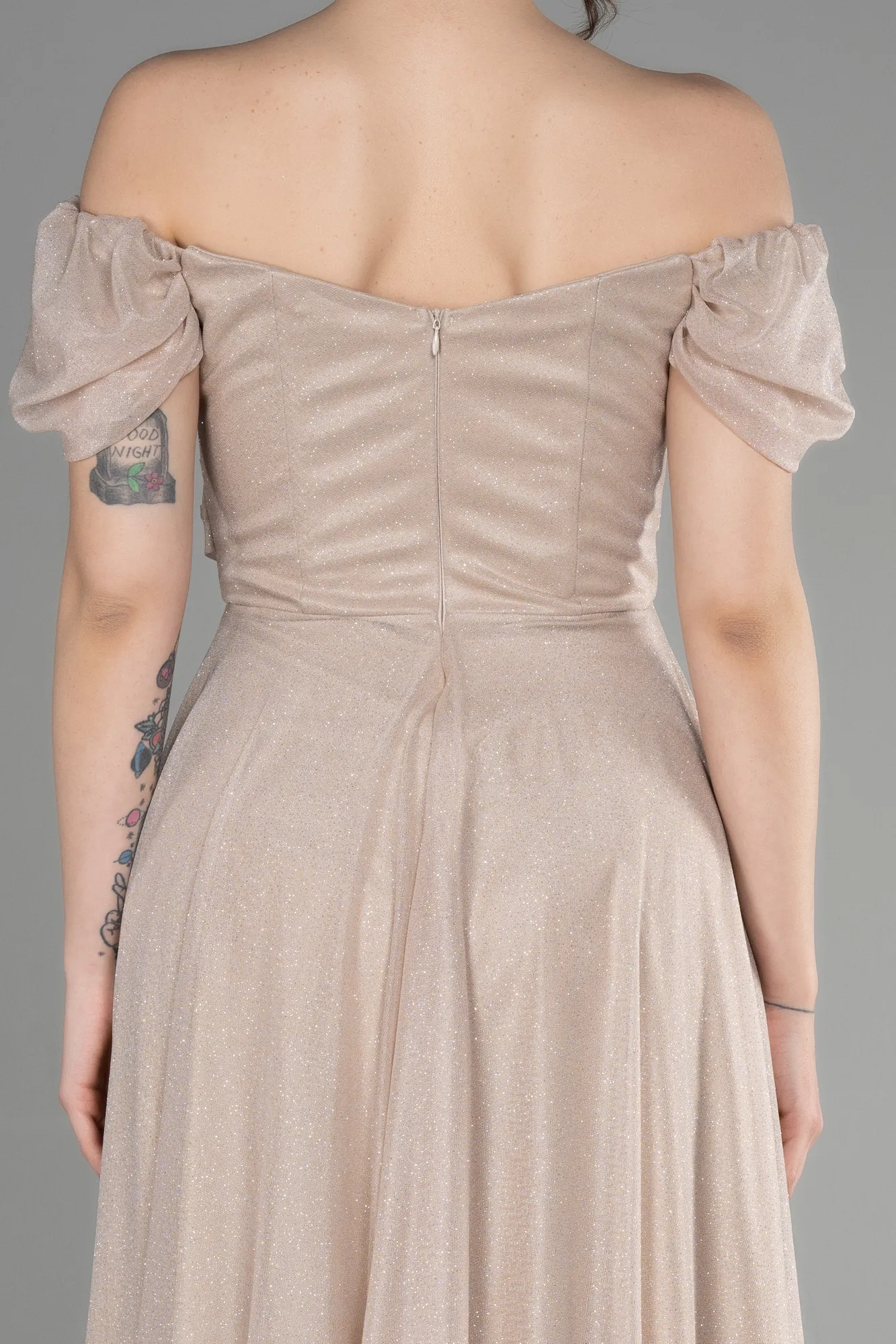 Beige-Midi Cocktail Dress ABK1978