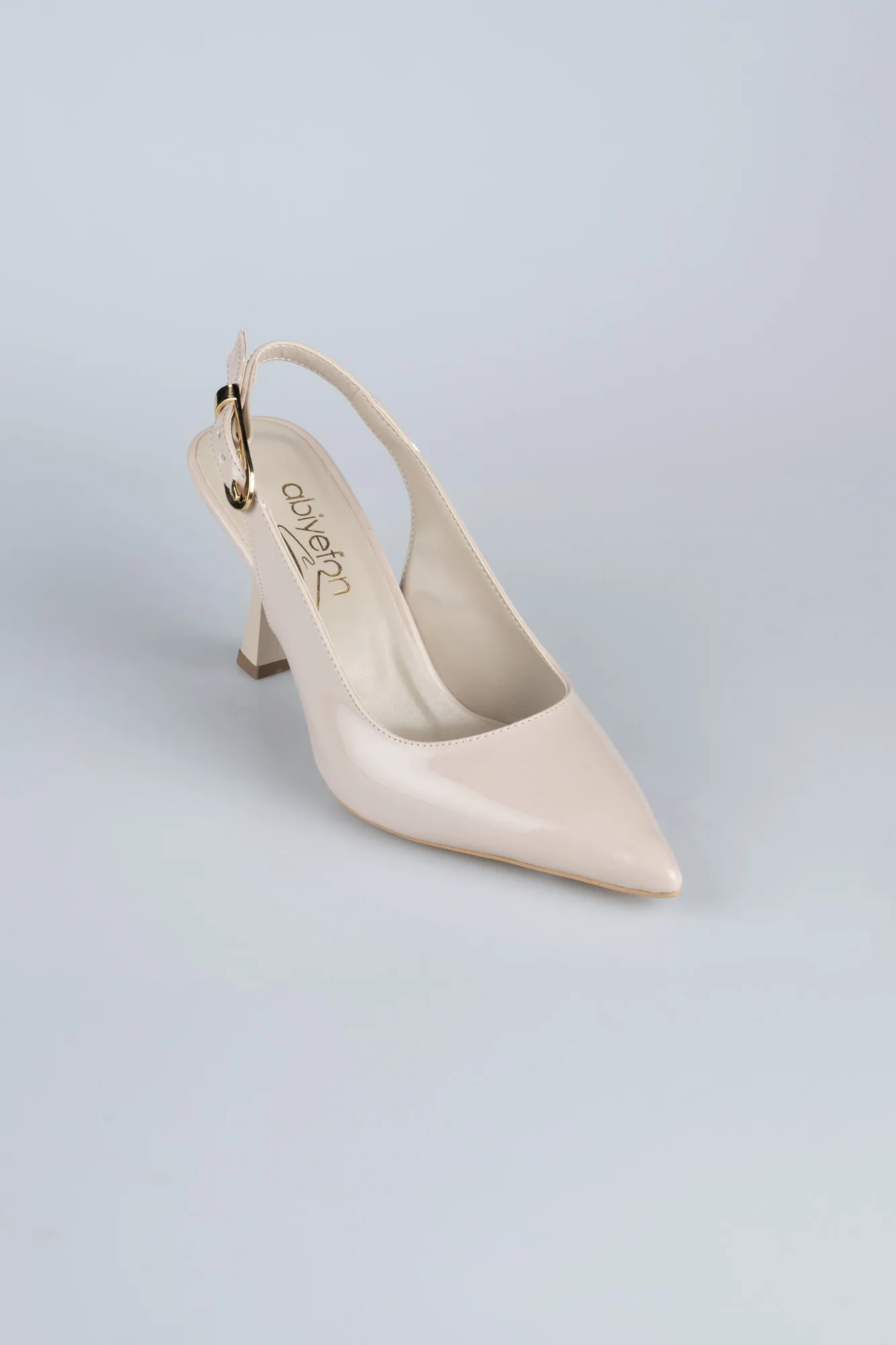 Beige-Patent Leather Evening Shoe ABR1130