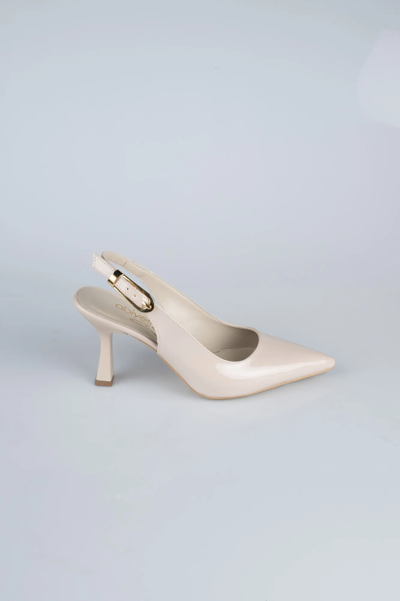 Beige-Patent Leather Evening Shoe ABR1130