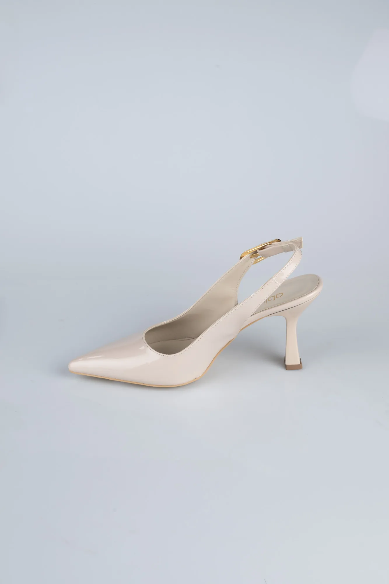Beige-Patent Leather Evening Shoe ABR1130