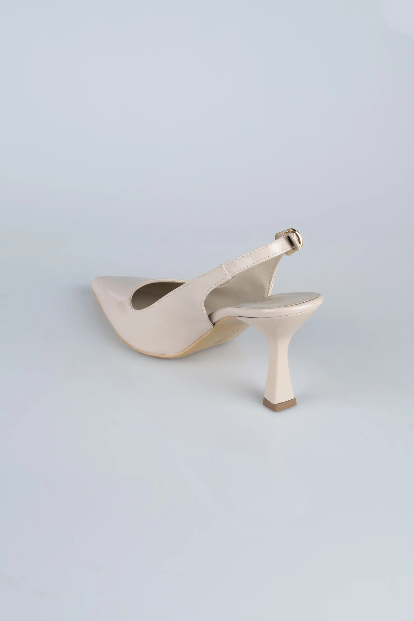 Beige-Patent Leather Evening Shoe ABR1130