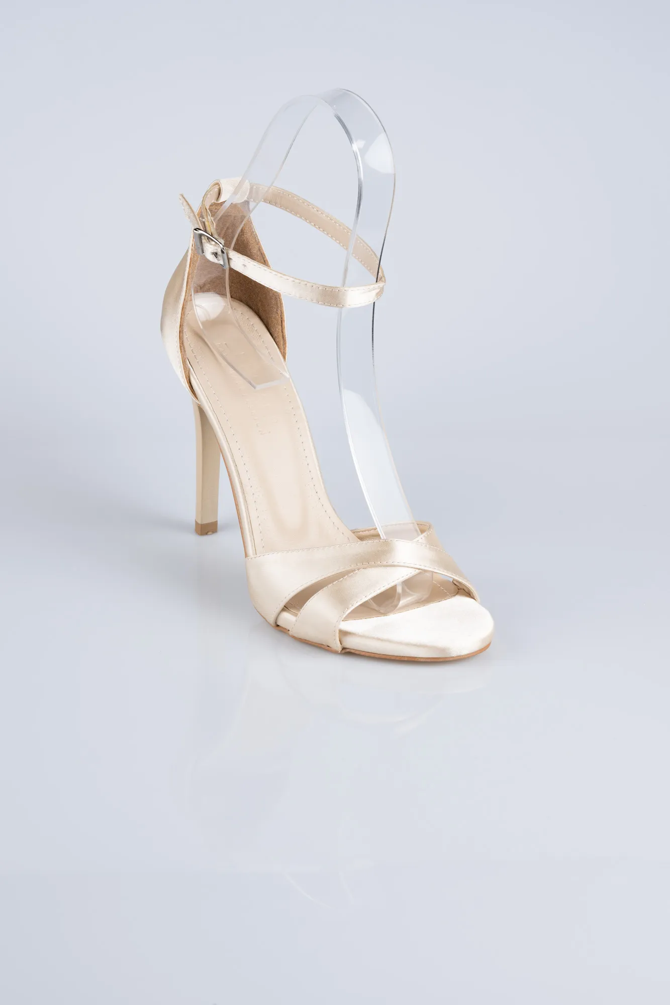 Beige-Satin Evening Shoe ABS1952