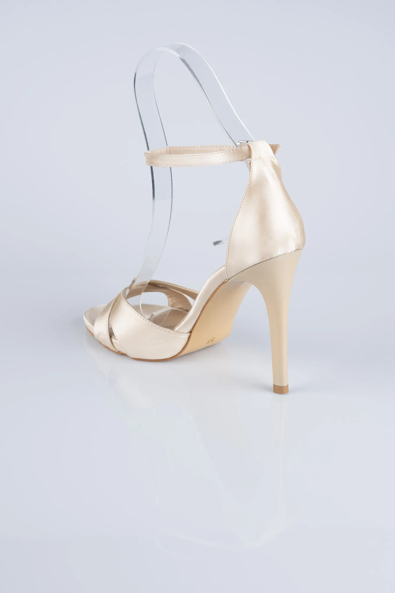Beige-Satin Evening Shoe ABS1952