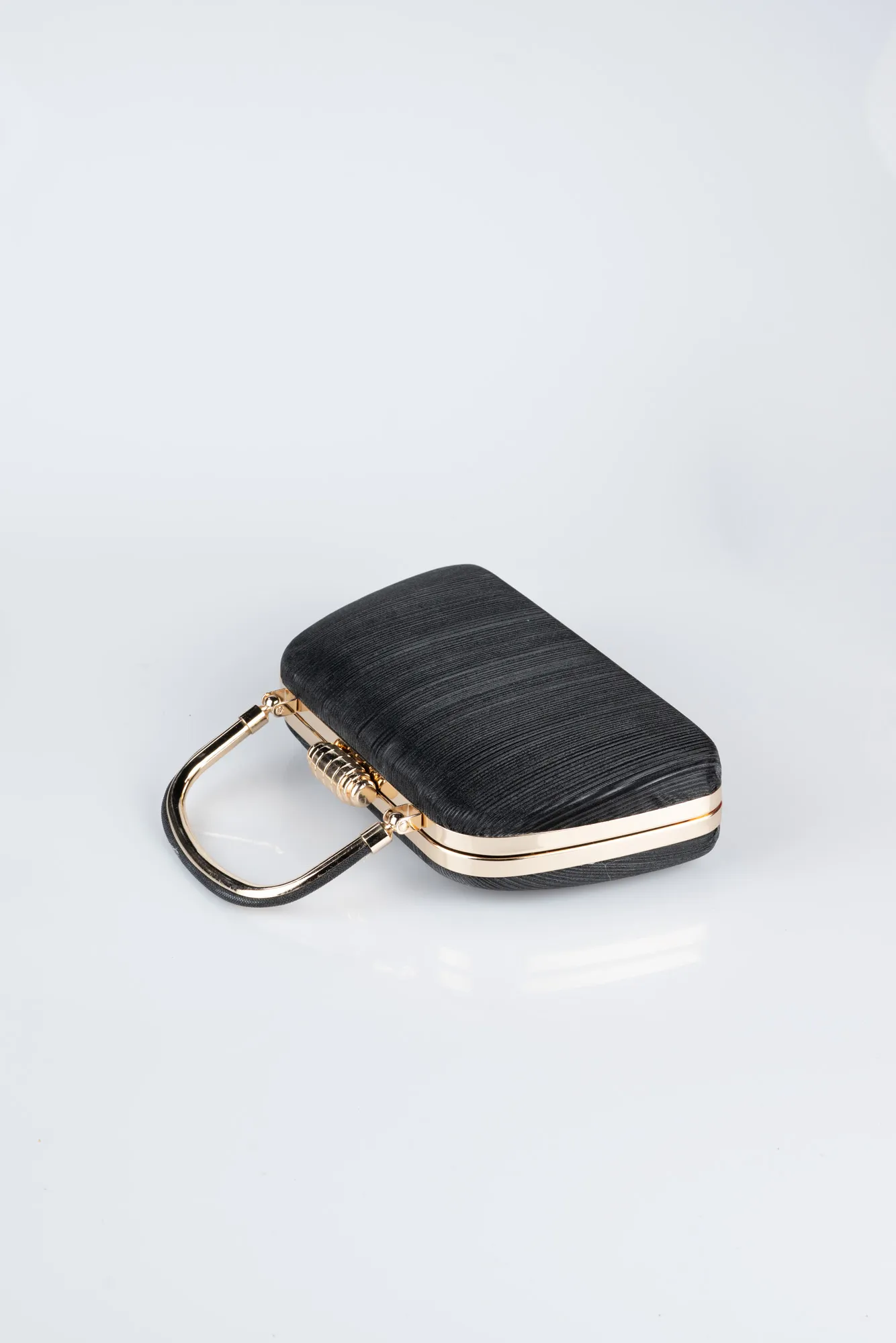 Black-Gold-Laser Cut Night Bag SH839