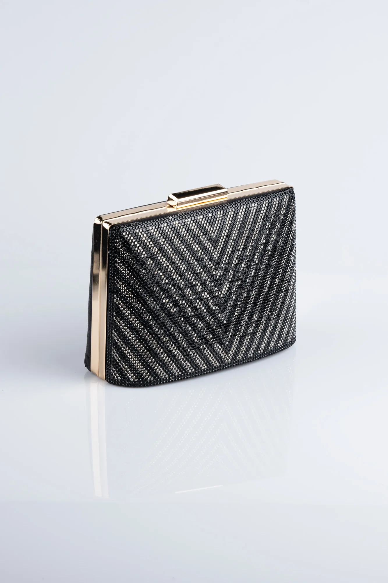 Black-Gold-Stony Box Bag V343