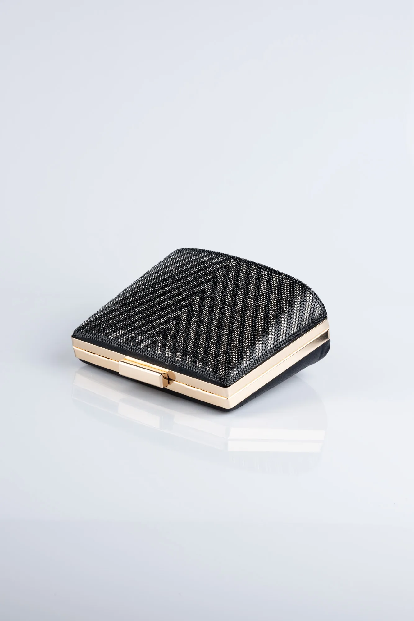 Black-Gold-Stony Box Bag V343