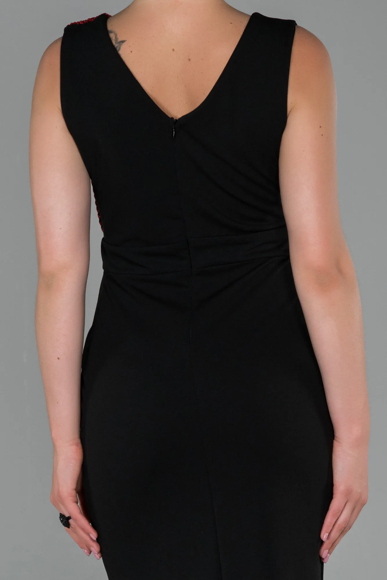 Black-Red-Long Evening Dress ABU1190