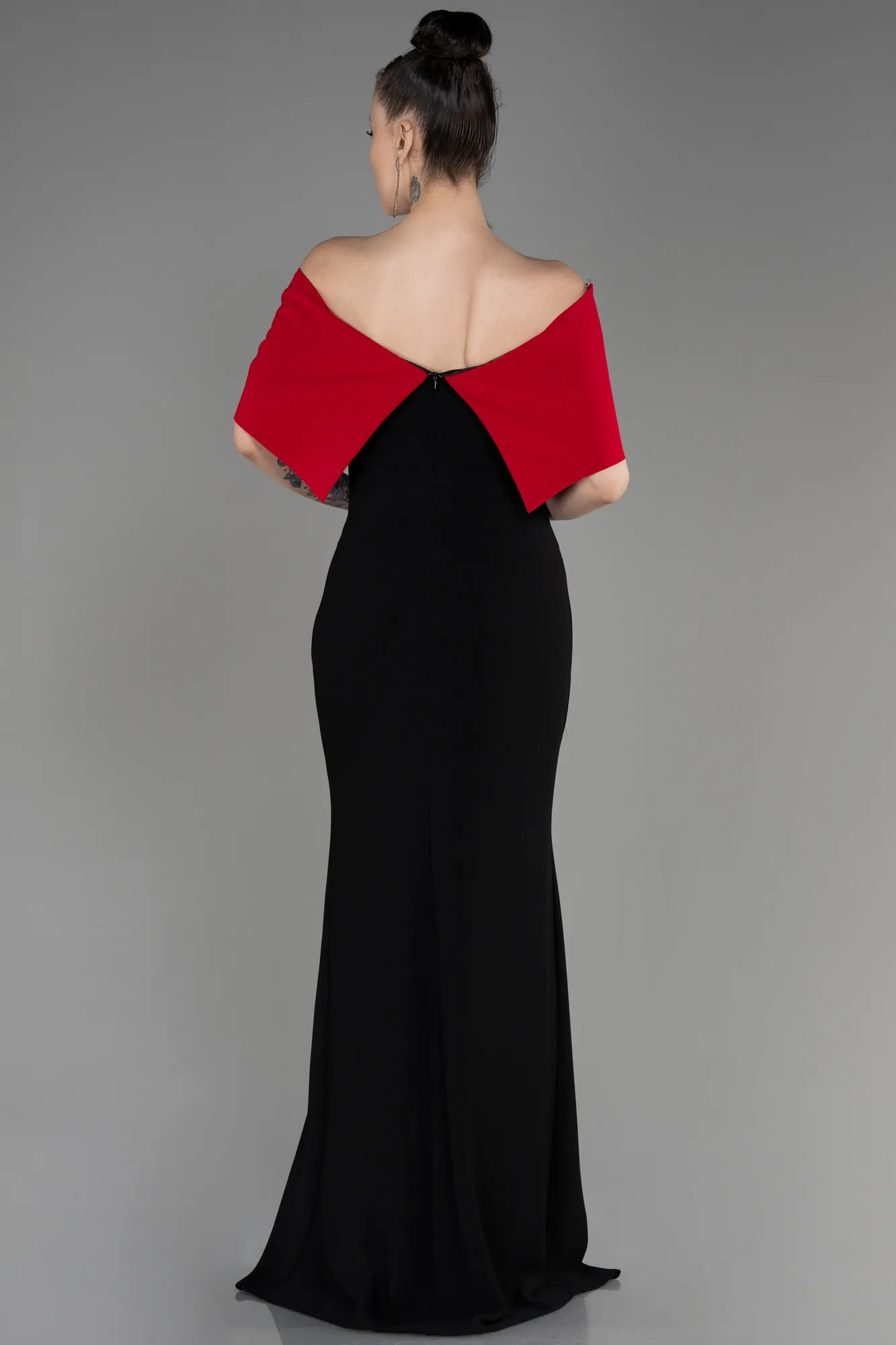 Black-Red-Long Evening Dress ABU3775