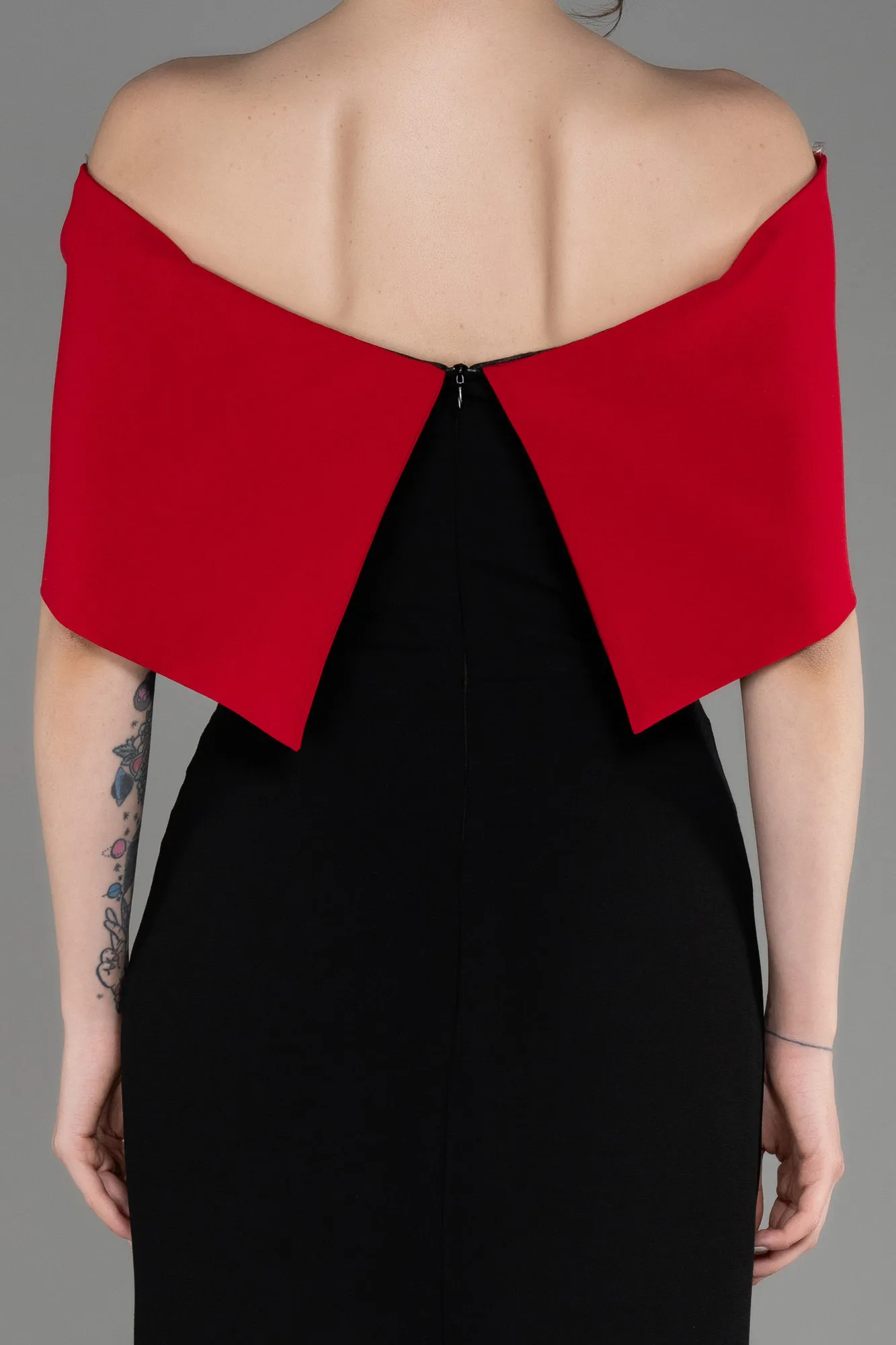 Black-Red-Long Evening Dress ABU3775