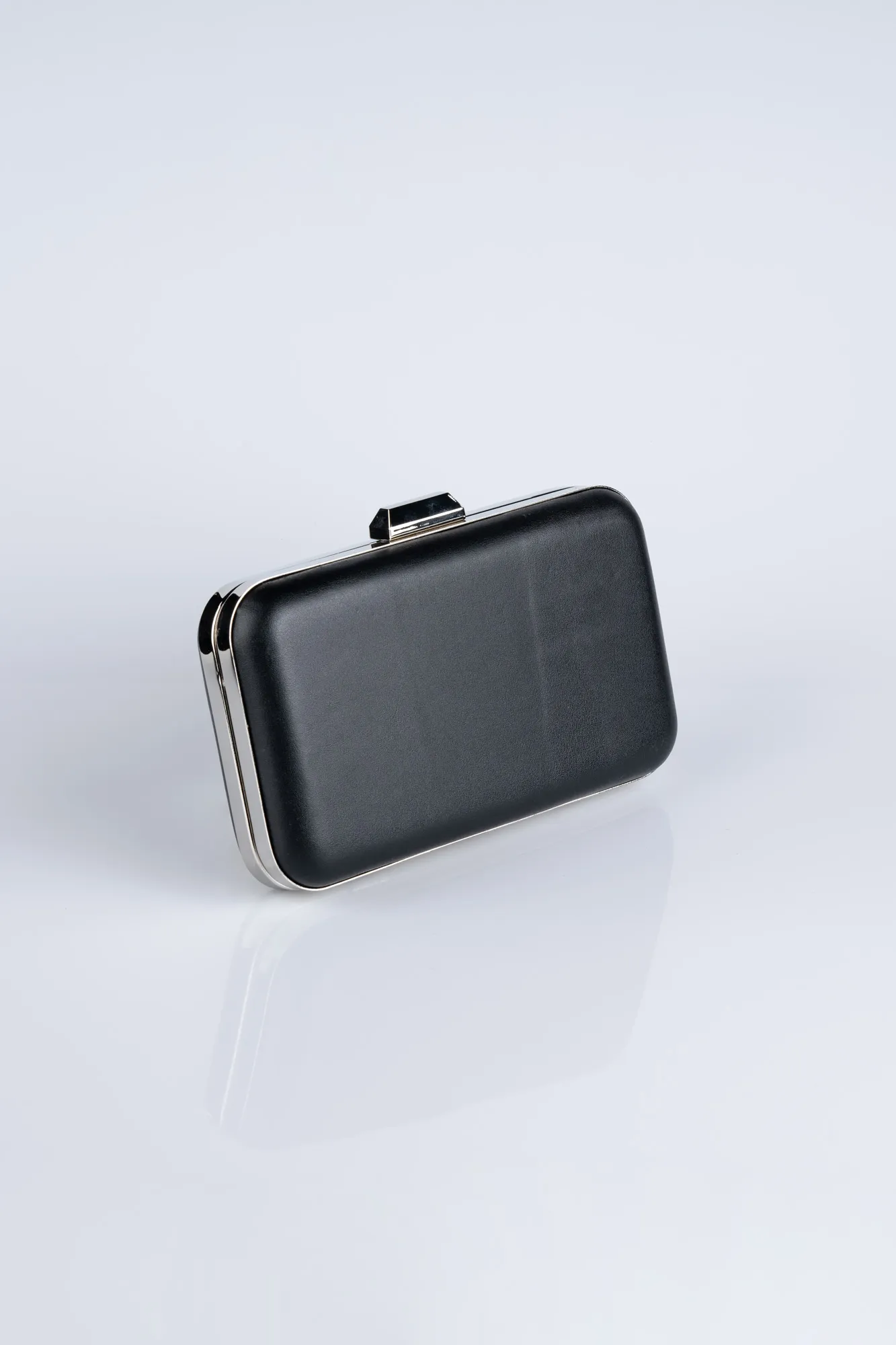 Black-Silver-Leather Night Bag SH802