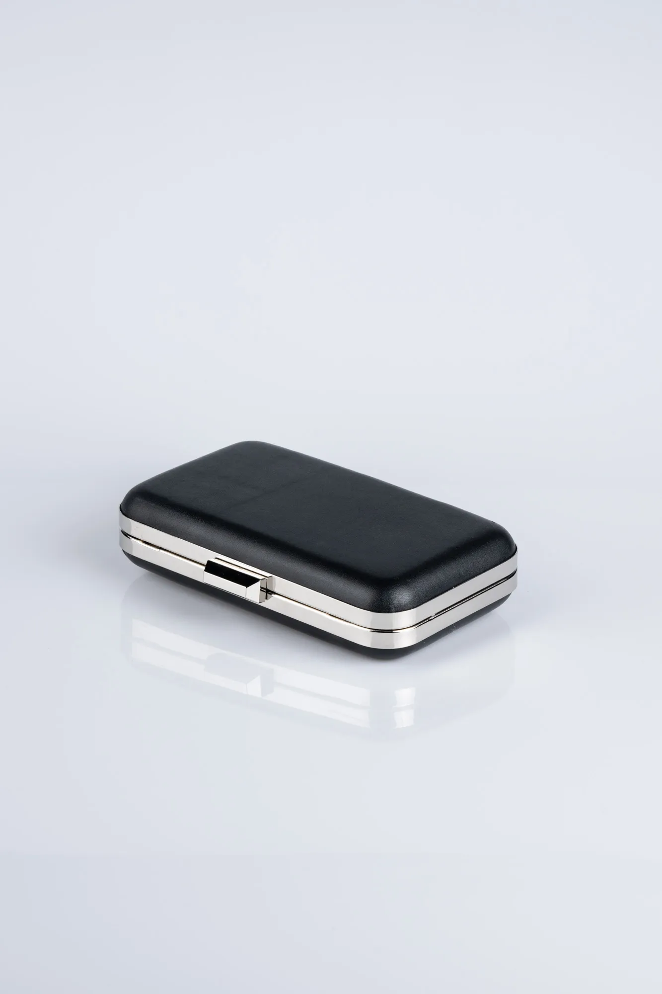 Black-Silver-Leather Night Bag SH802