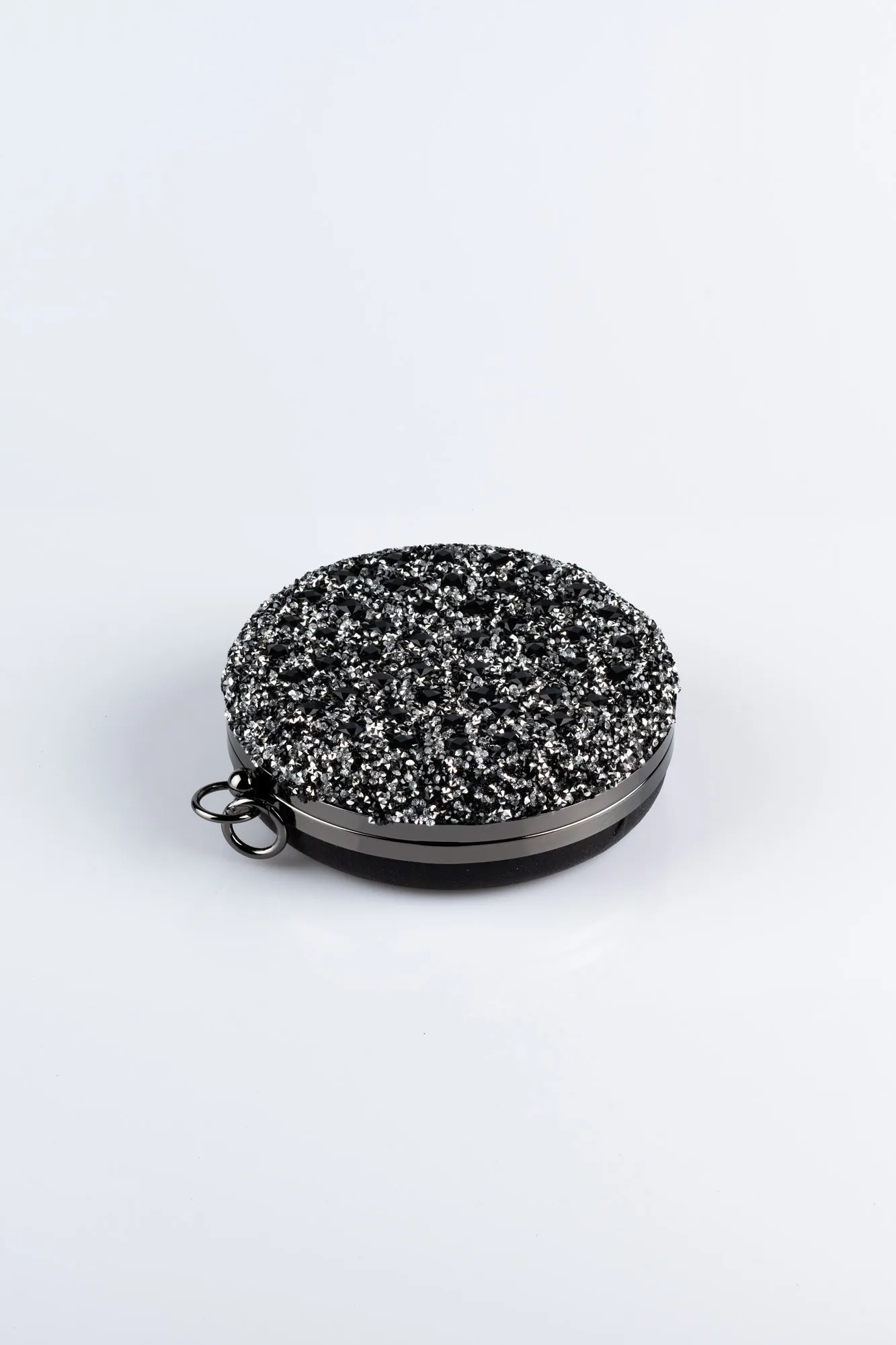 Black-Silver-Plaster Fabric Evening Bag SH814