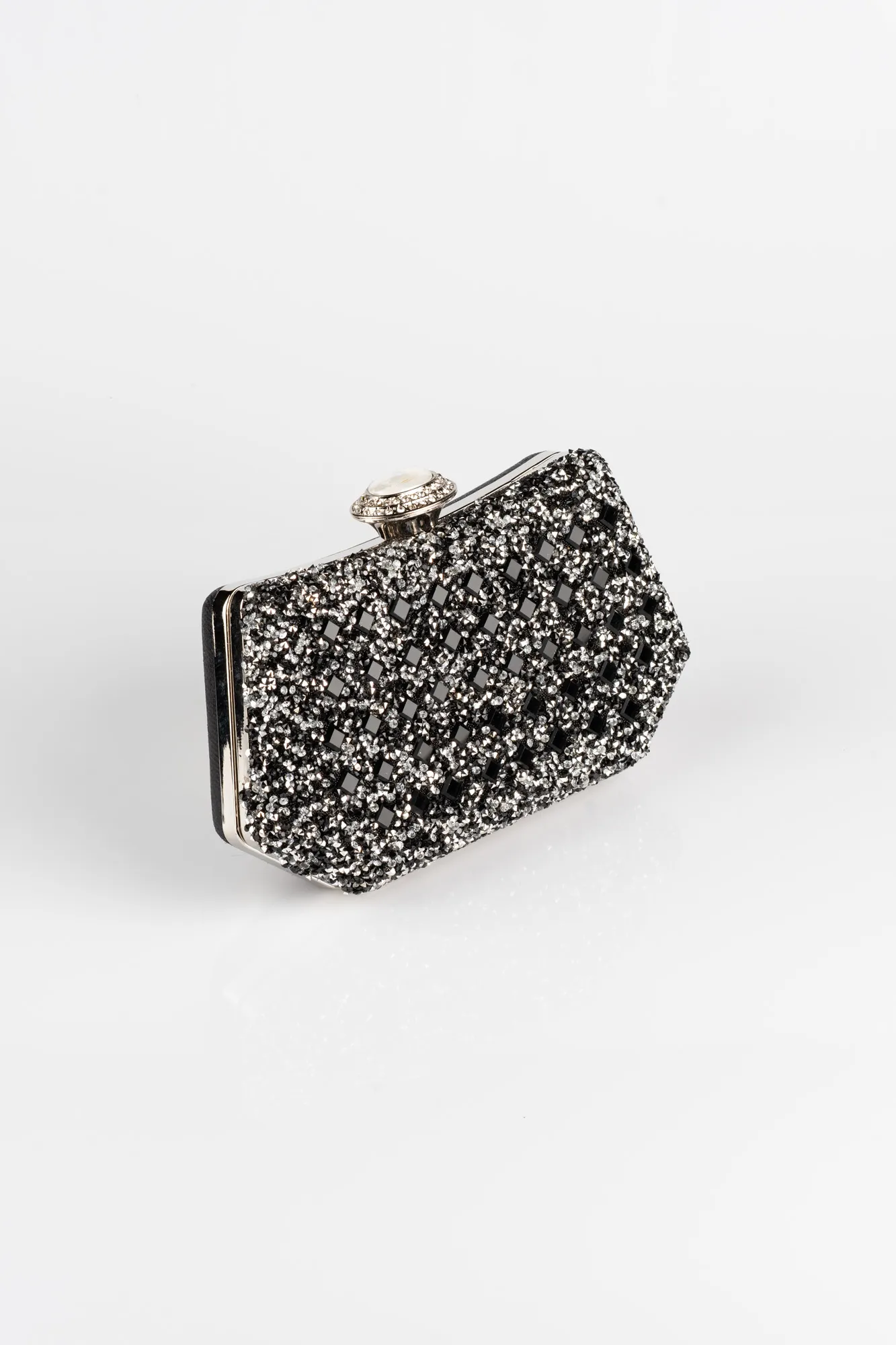 Black-Silver-Stony Box Bag SH812