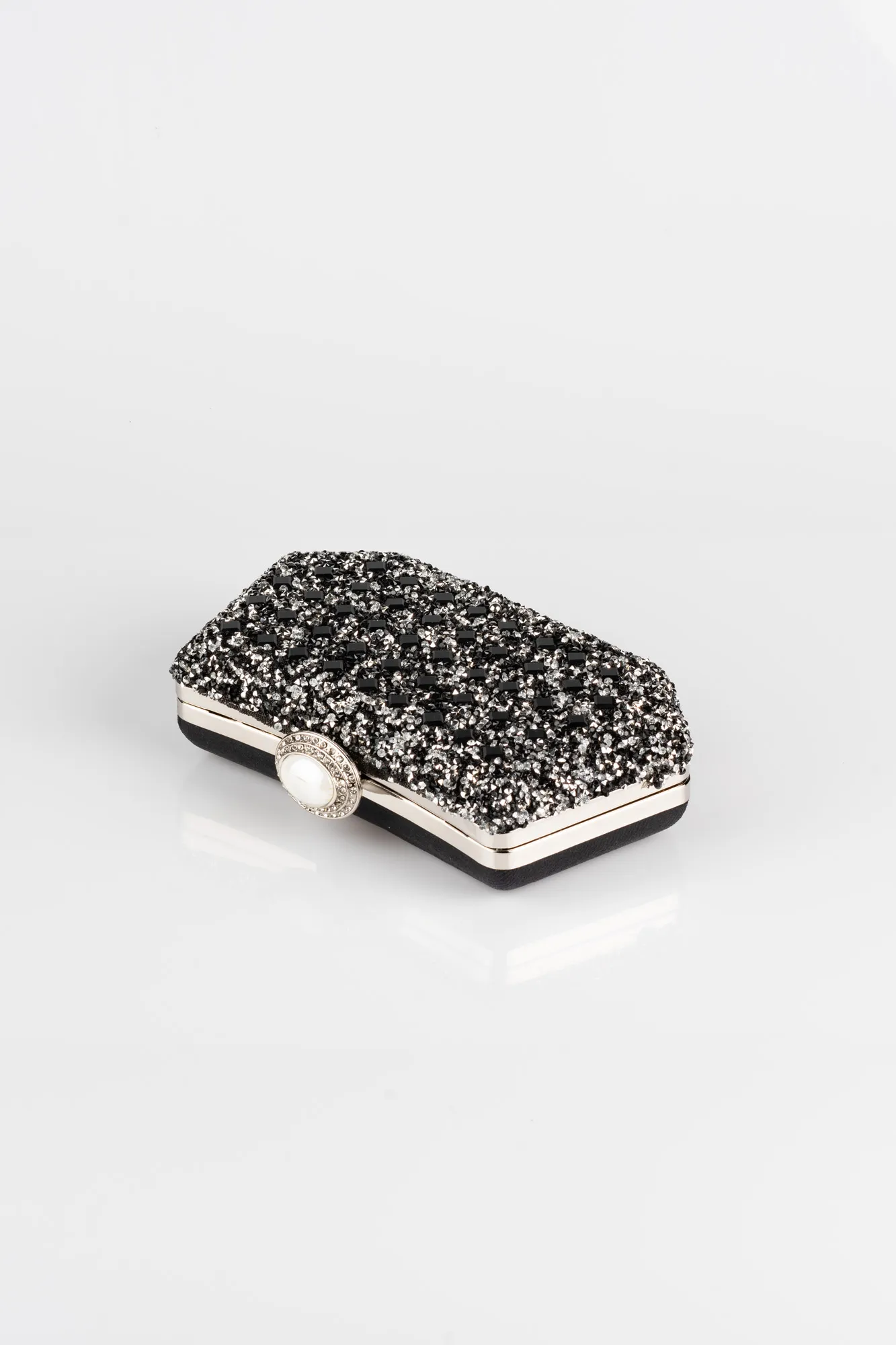 Black-Silver-Stony Box Bag SH812