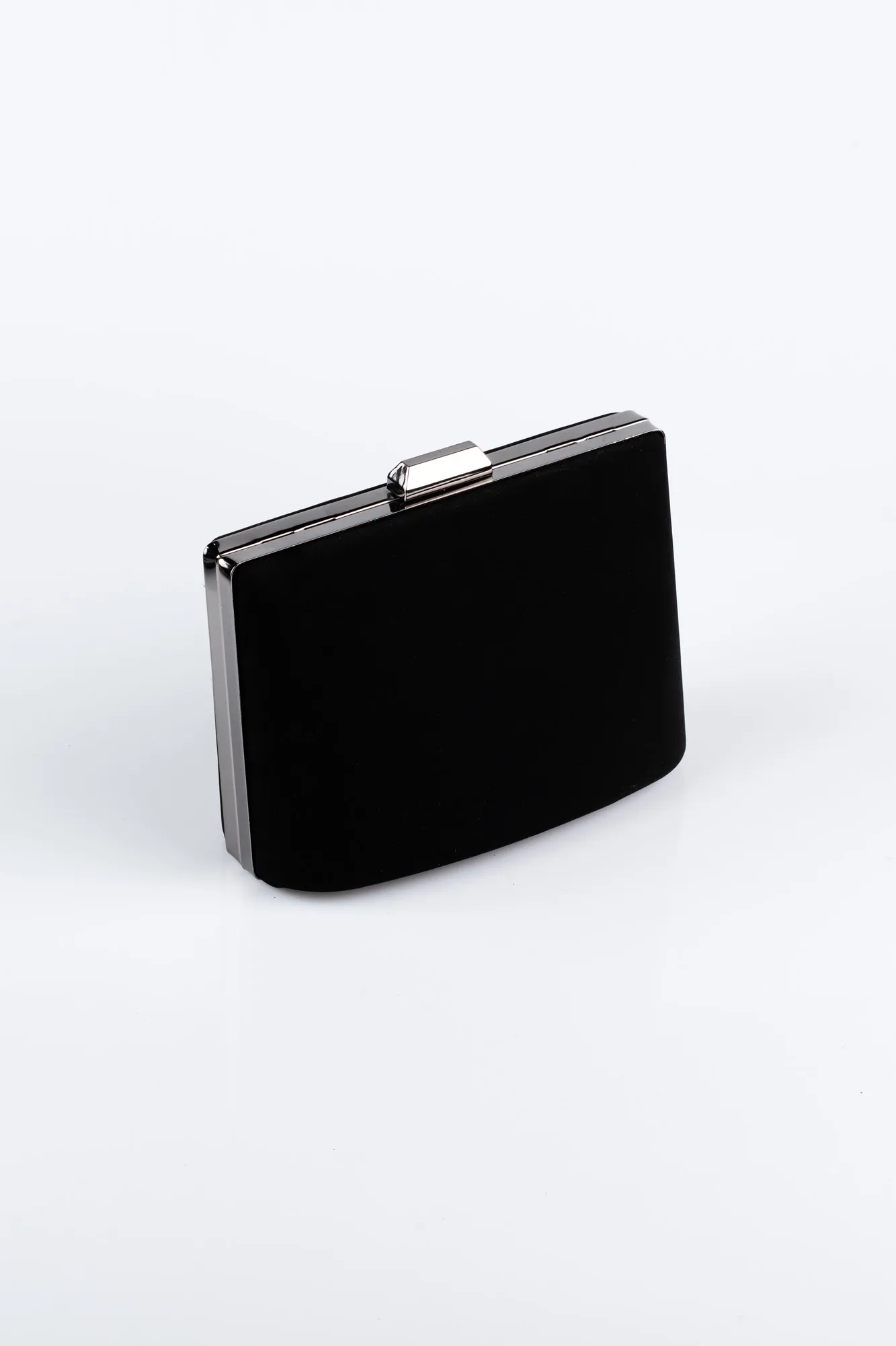 Black-Silver-Suede Box Bag SH815