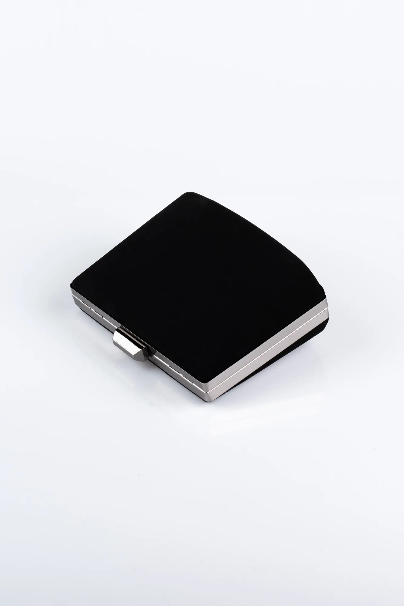 Black-Silver-Suede Box Bag SH815