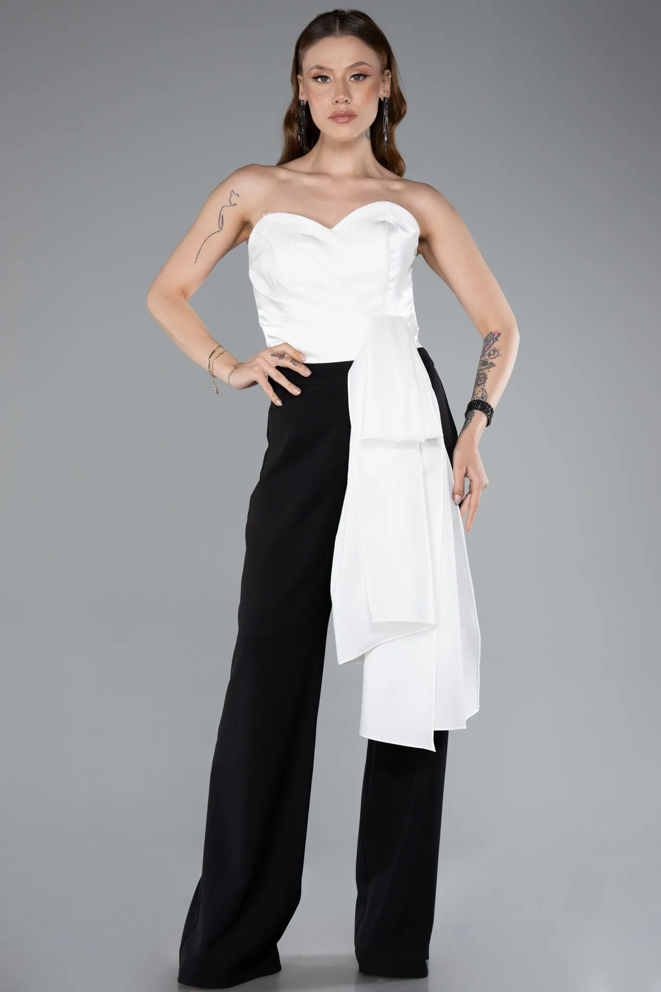 Black-White-Cocktail Dress ABT130