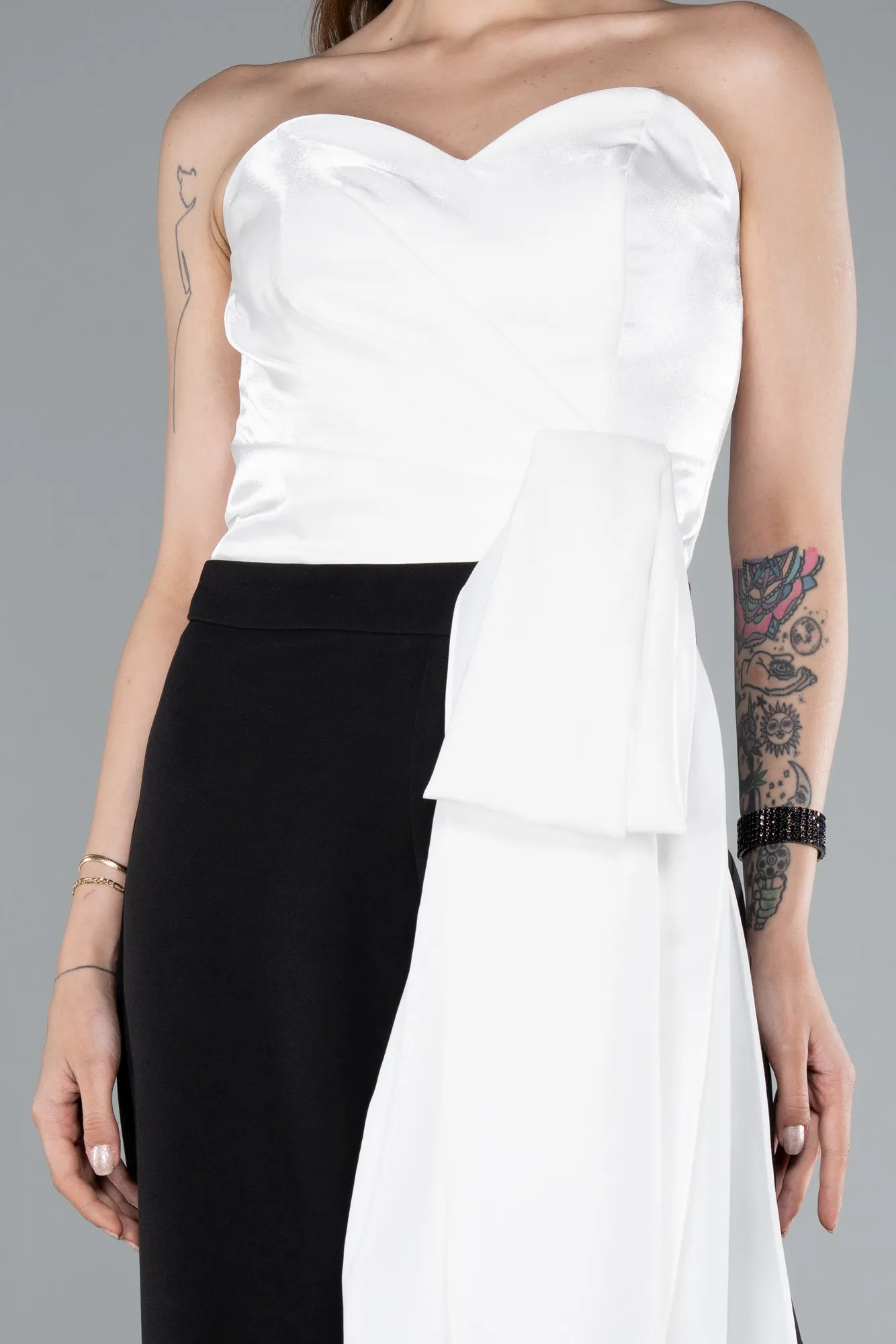 Black-White-Cocktail Dress ABT130