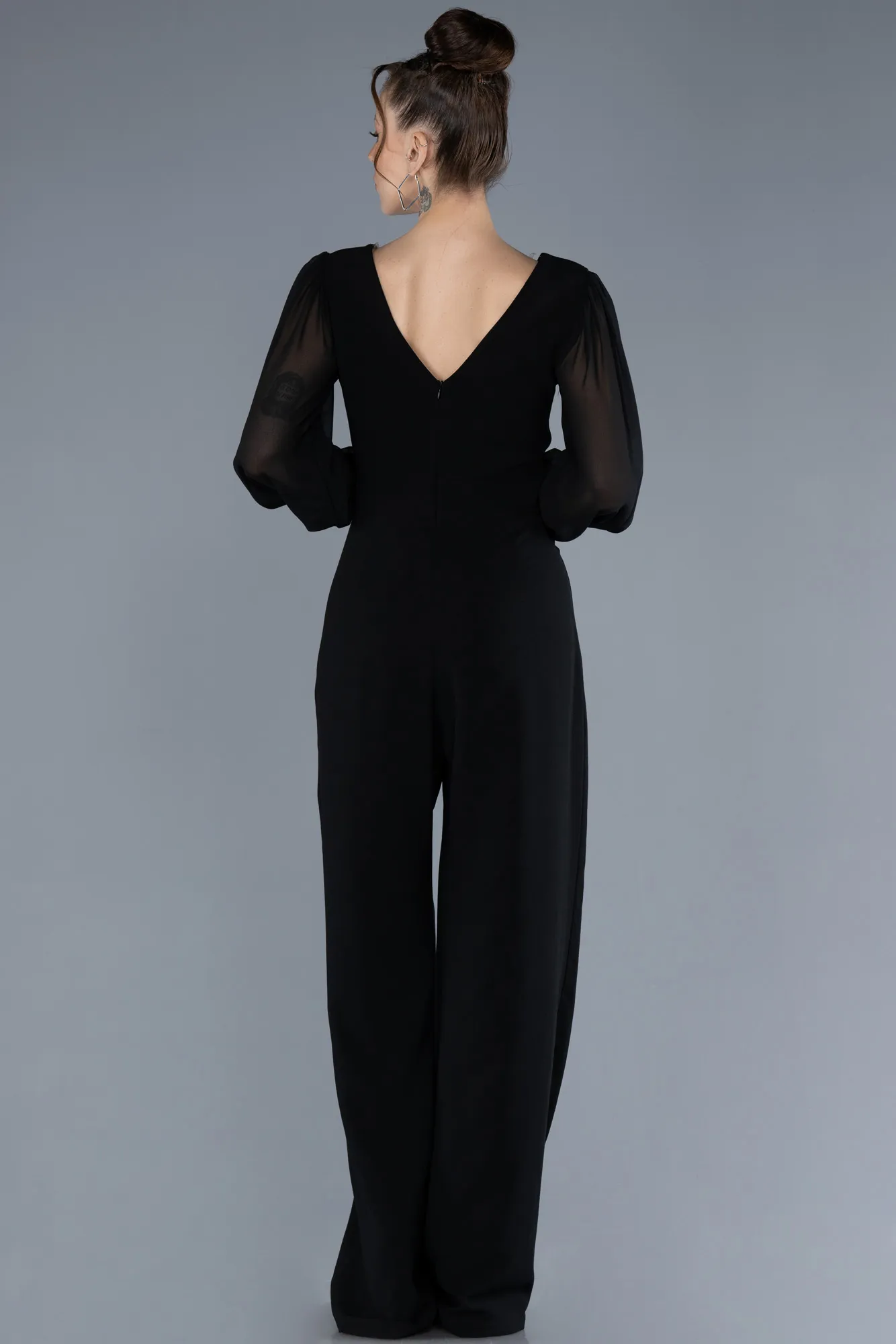 Black-Chiffon Cocktail Dress ABT126