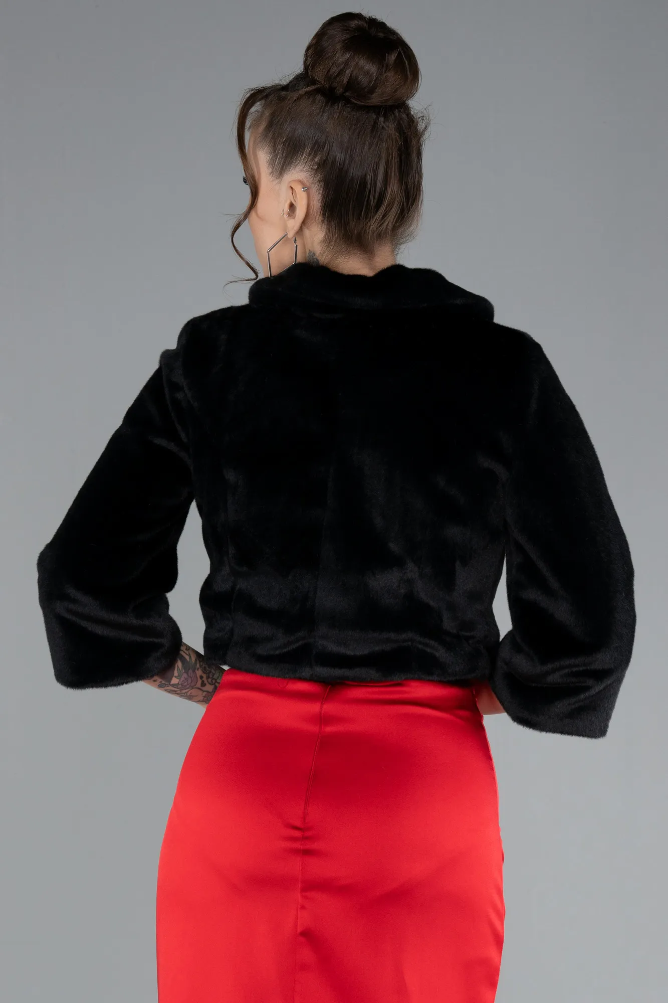 Black-Fur Evening Jacket AE816