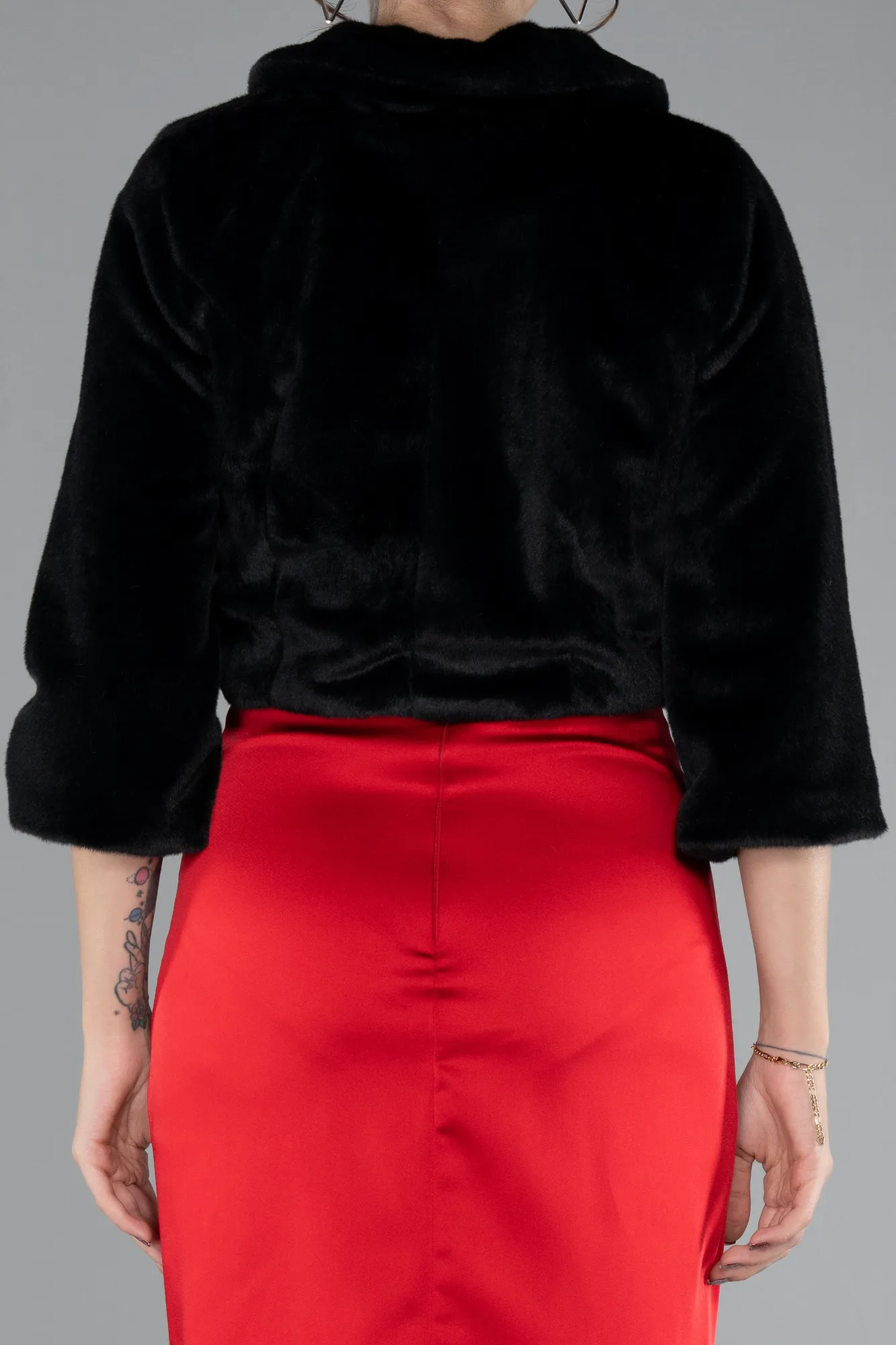 Black-Fur Evening Jacket AE816