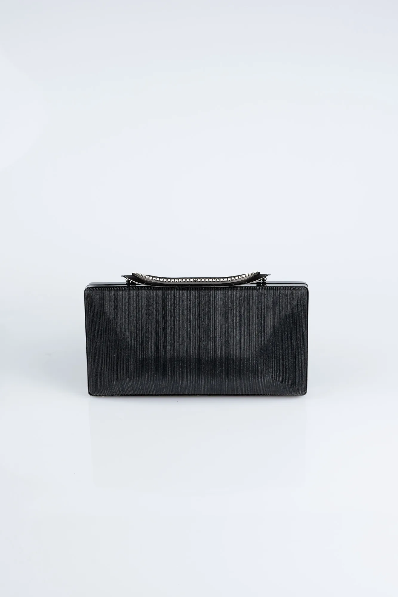 Black-Satin Evening Bag V729