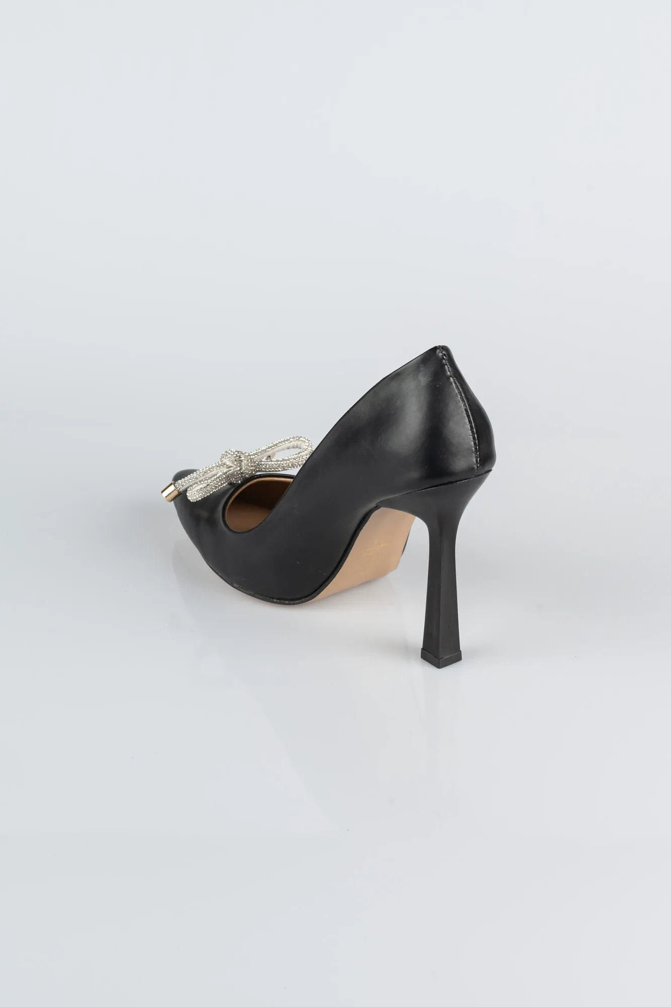 Black-Leather Stiletto AB1095