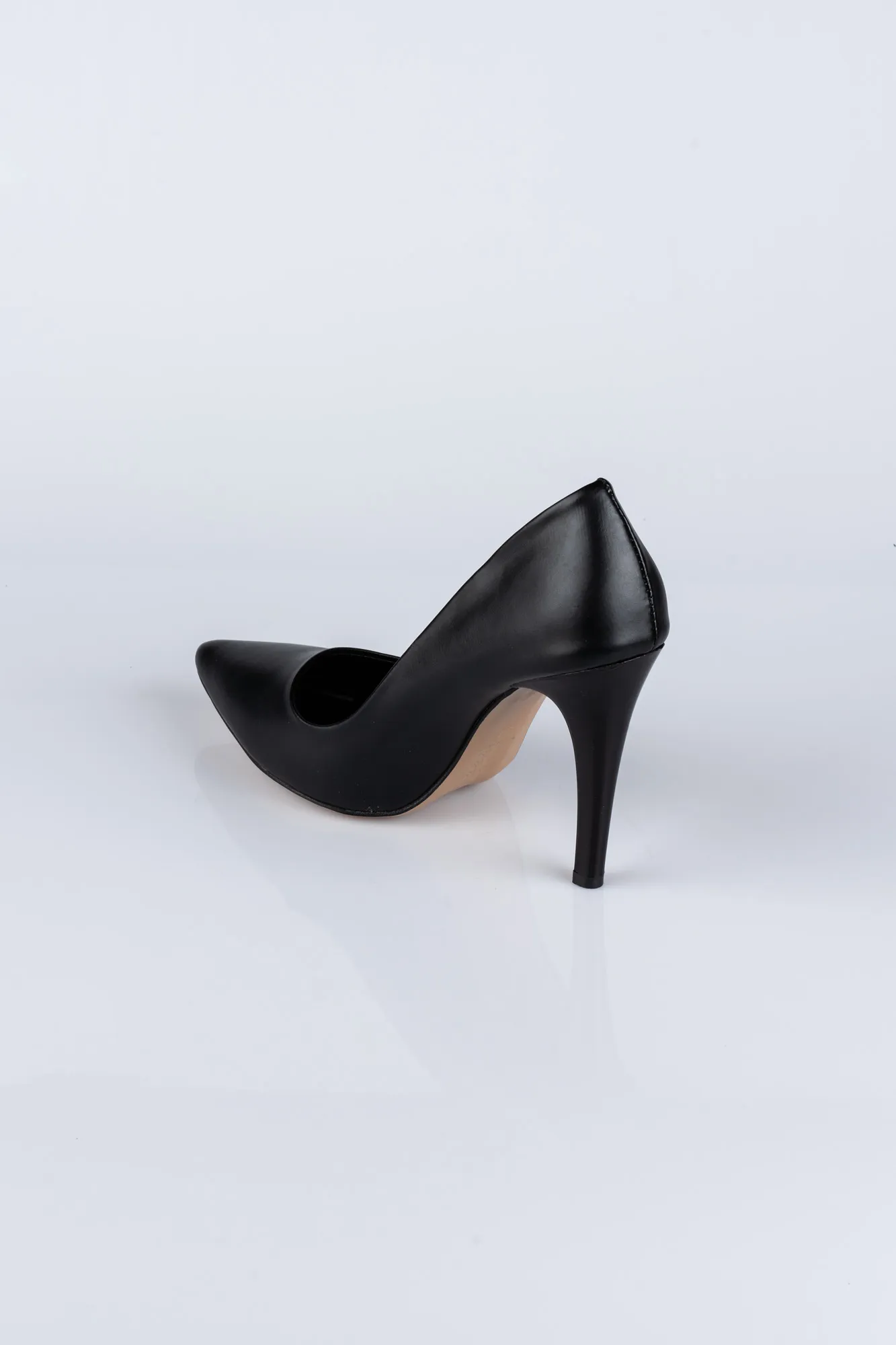Black-Leather Stiletto ABD1096