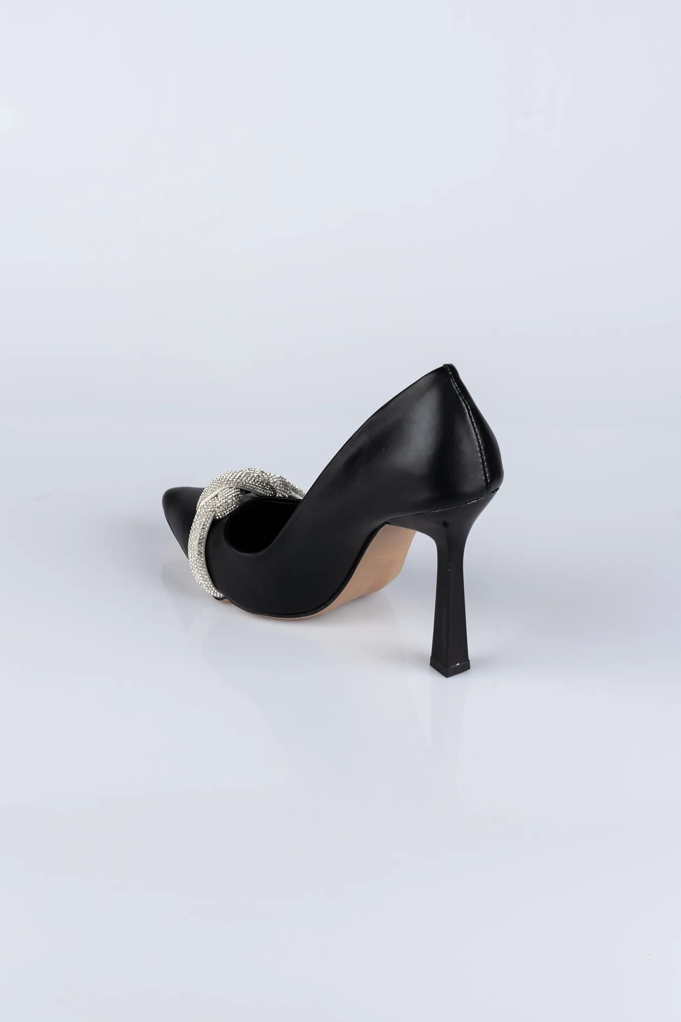 Black-Leather Stiletto ABD1103