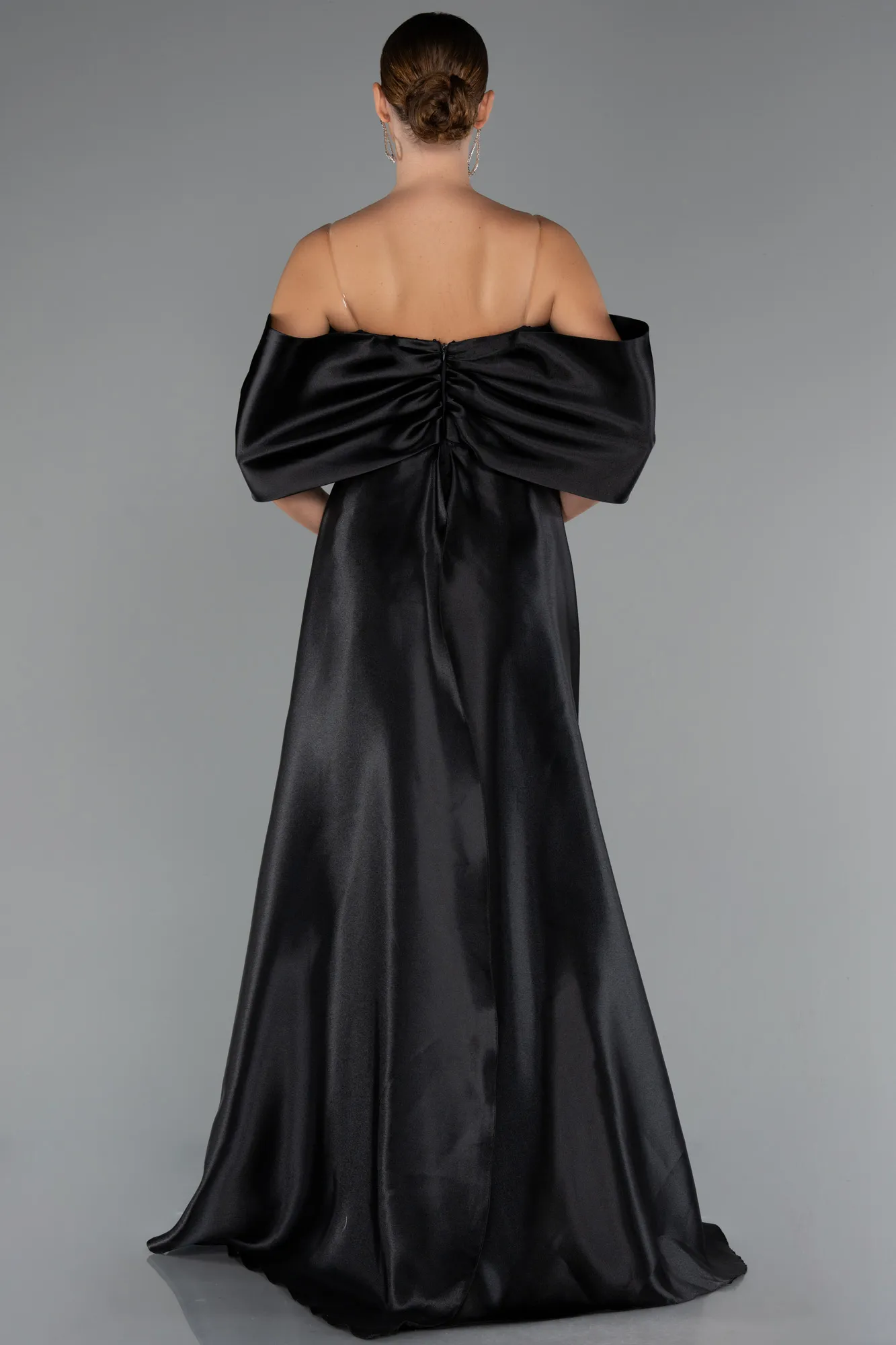 Black-Long Beaded Evening Dress ABU5234