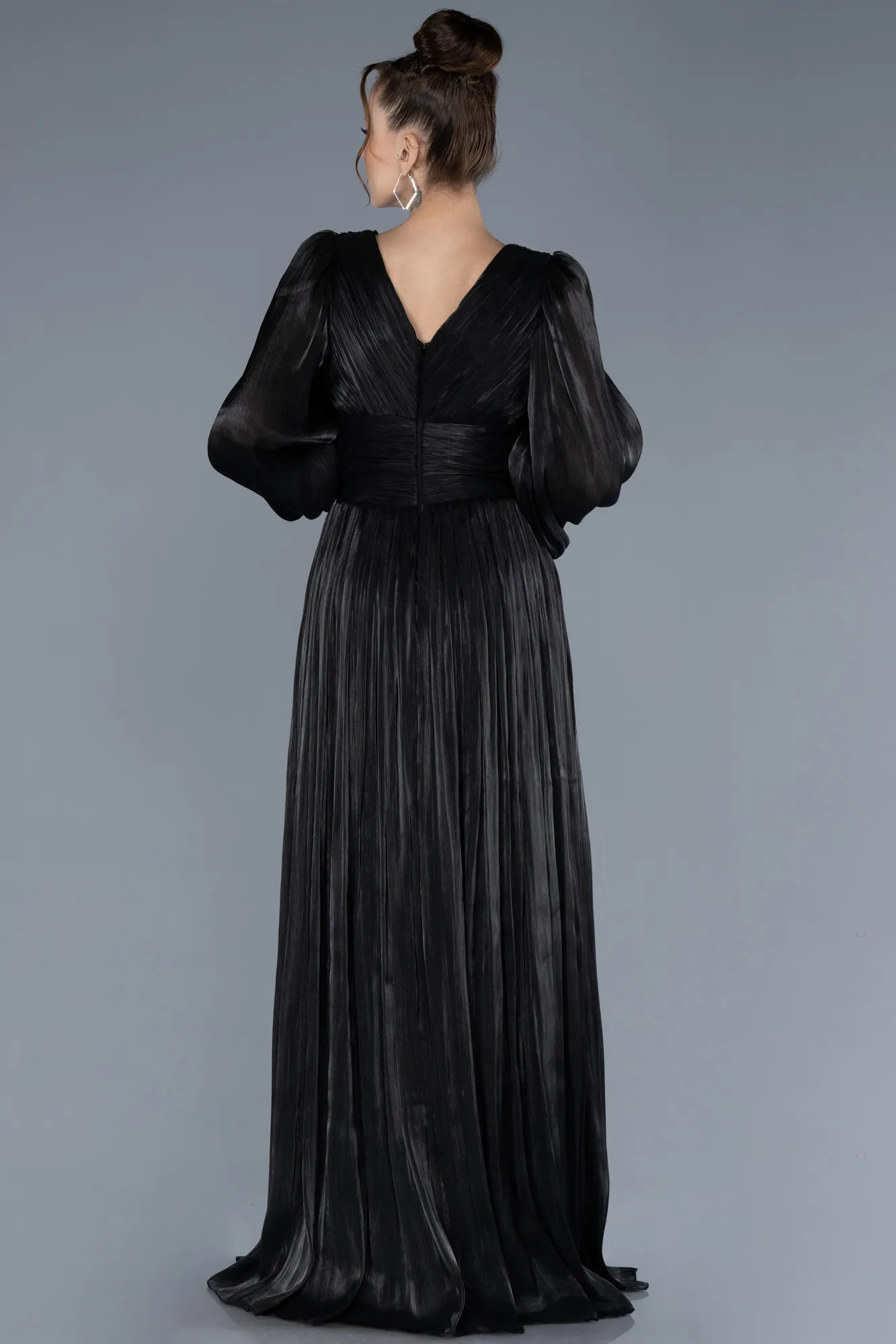 Black-Long Chiffon Evening Dress ABU4622