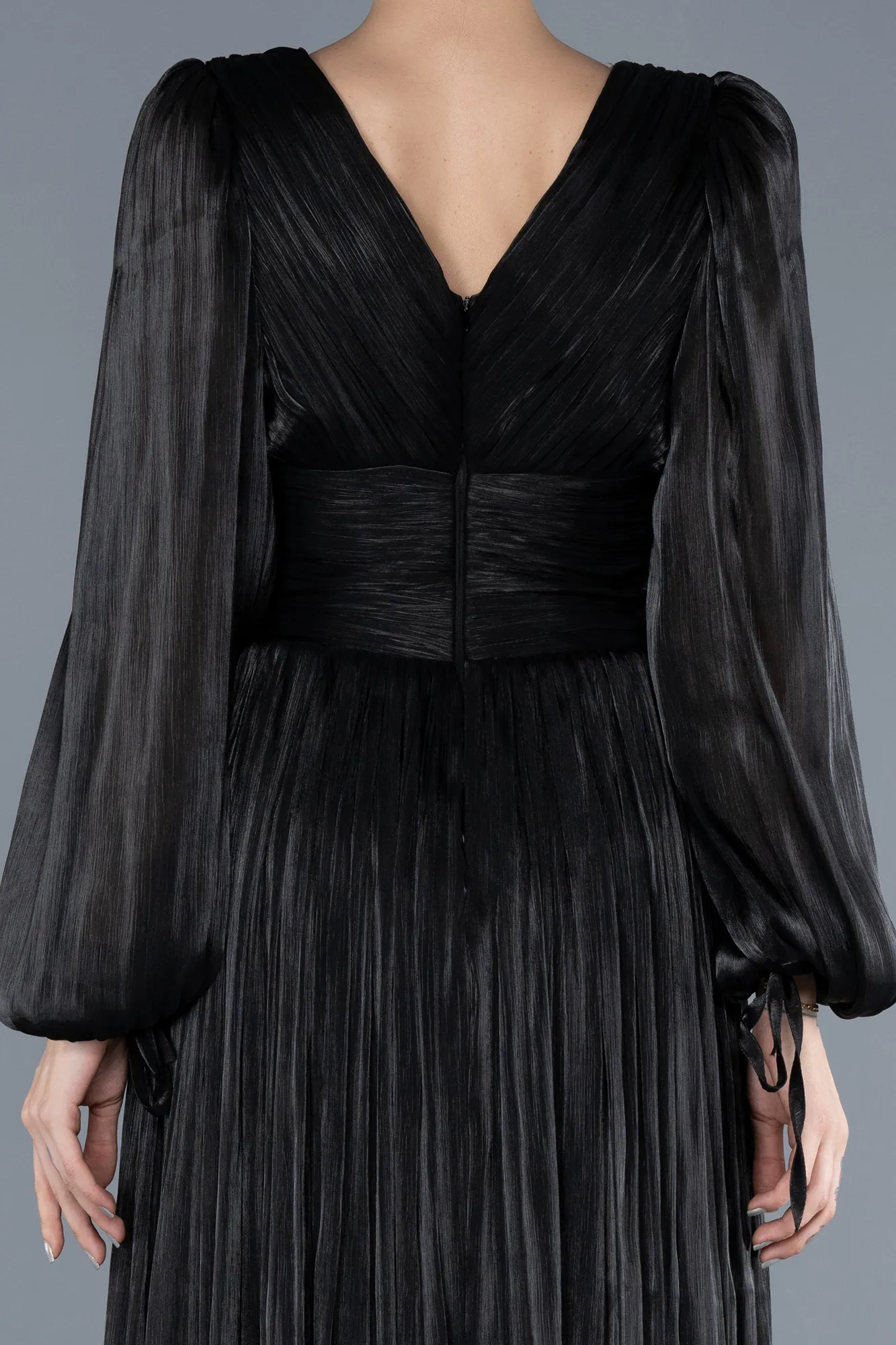 Black-Long Chiffon Evening Dress ABU4622