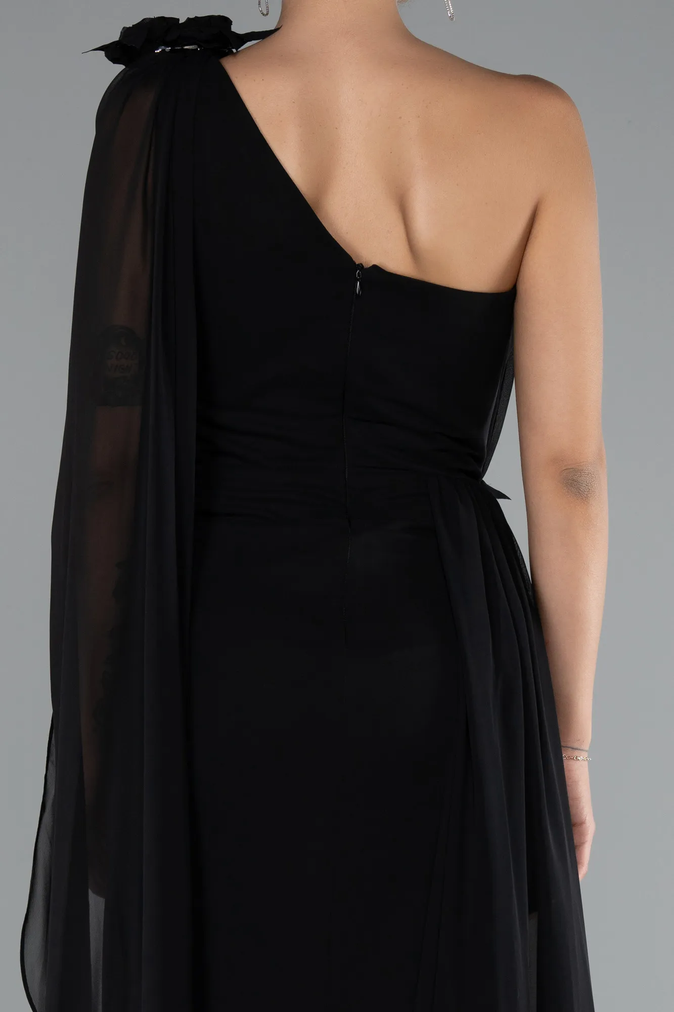 Black-Long Chiffon Evening Dress ABU5144