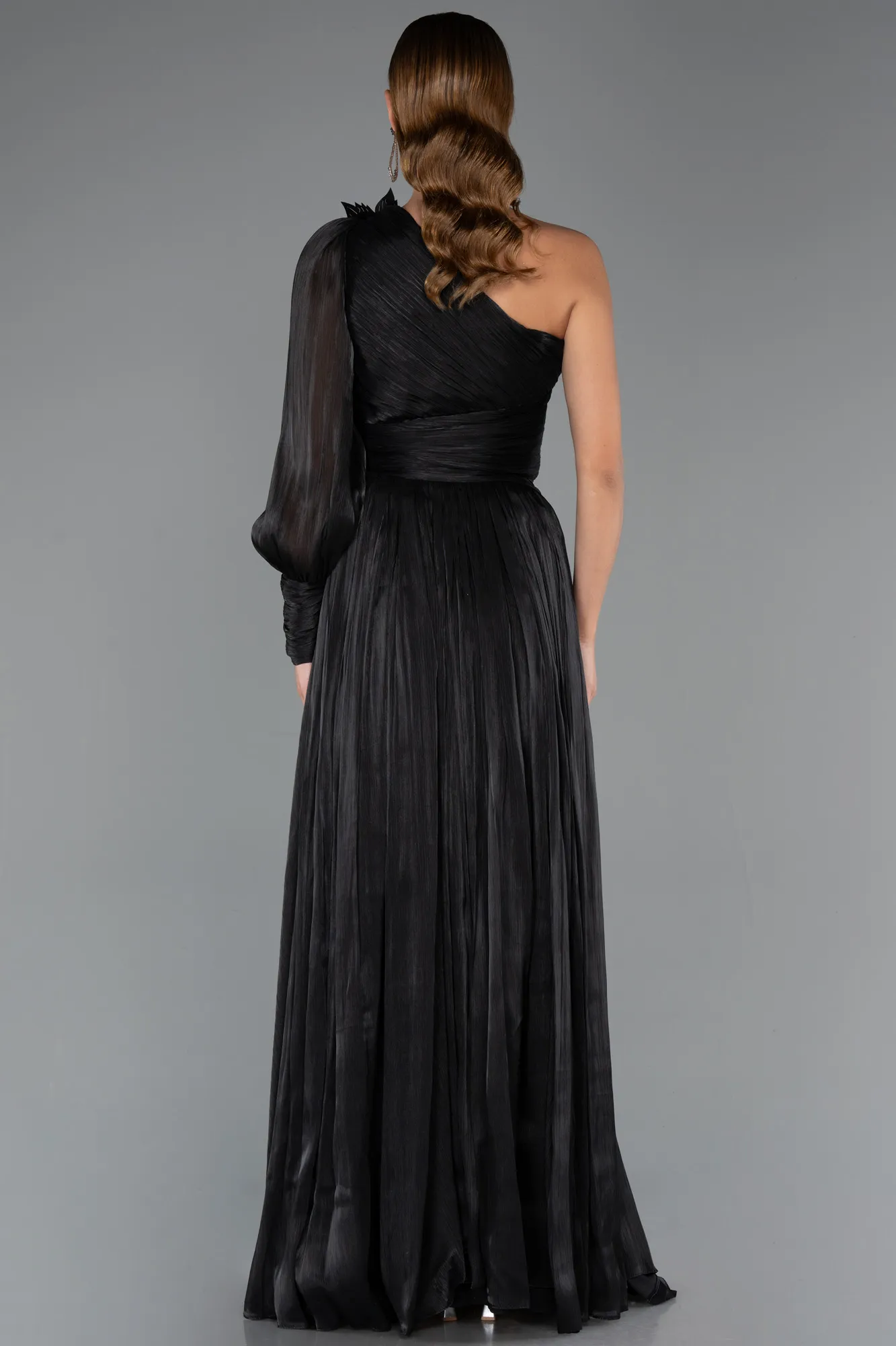 Black-Long Chiffon Evening Dress ABU5489