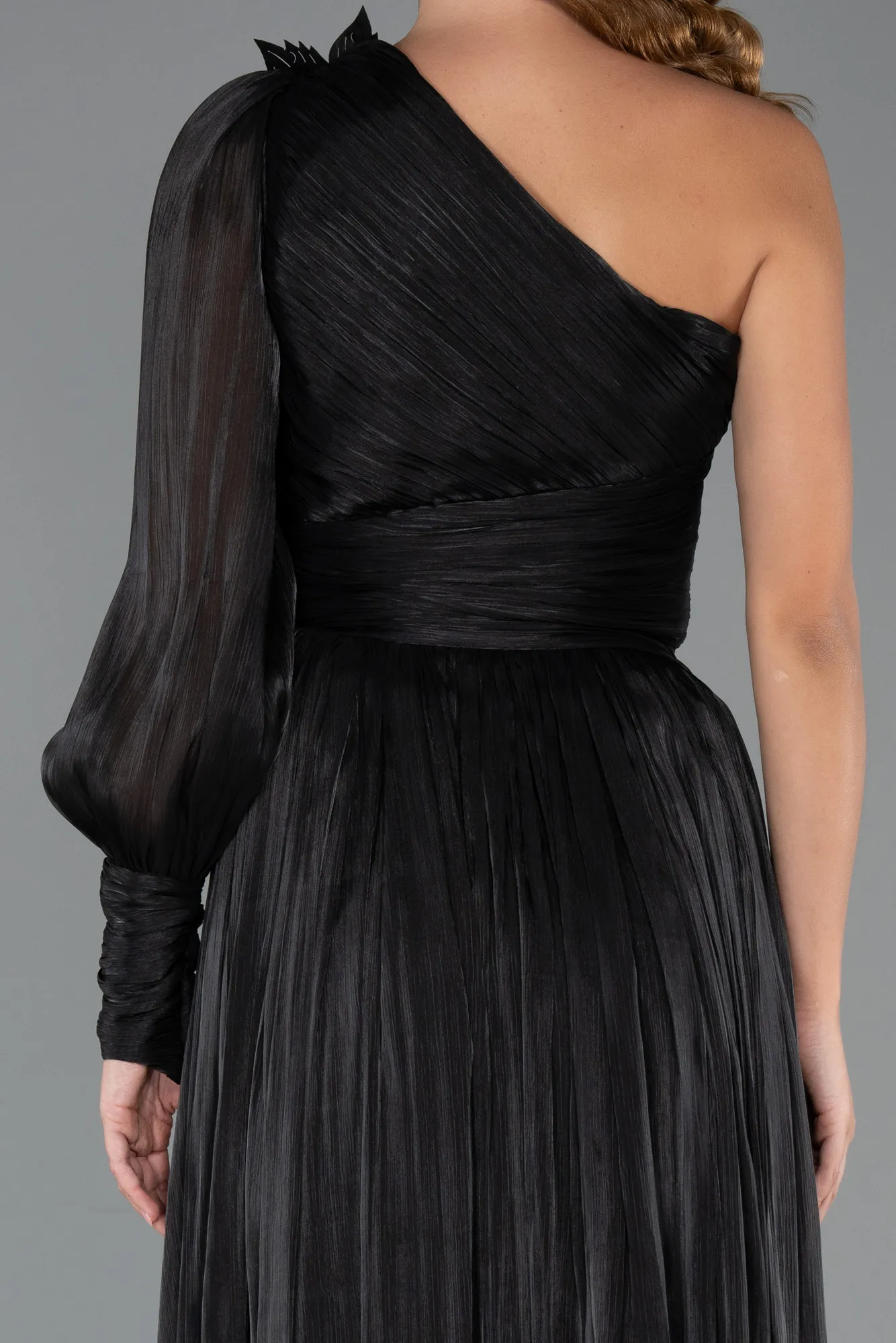 Black-Long Chiffon Evening Dress ABU5489