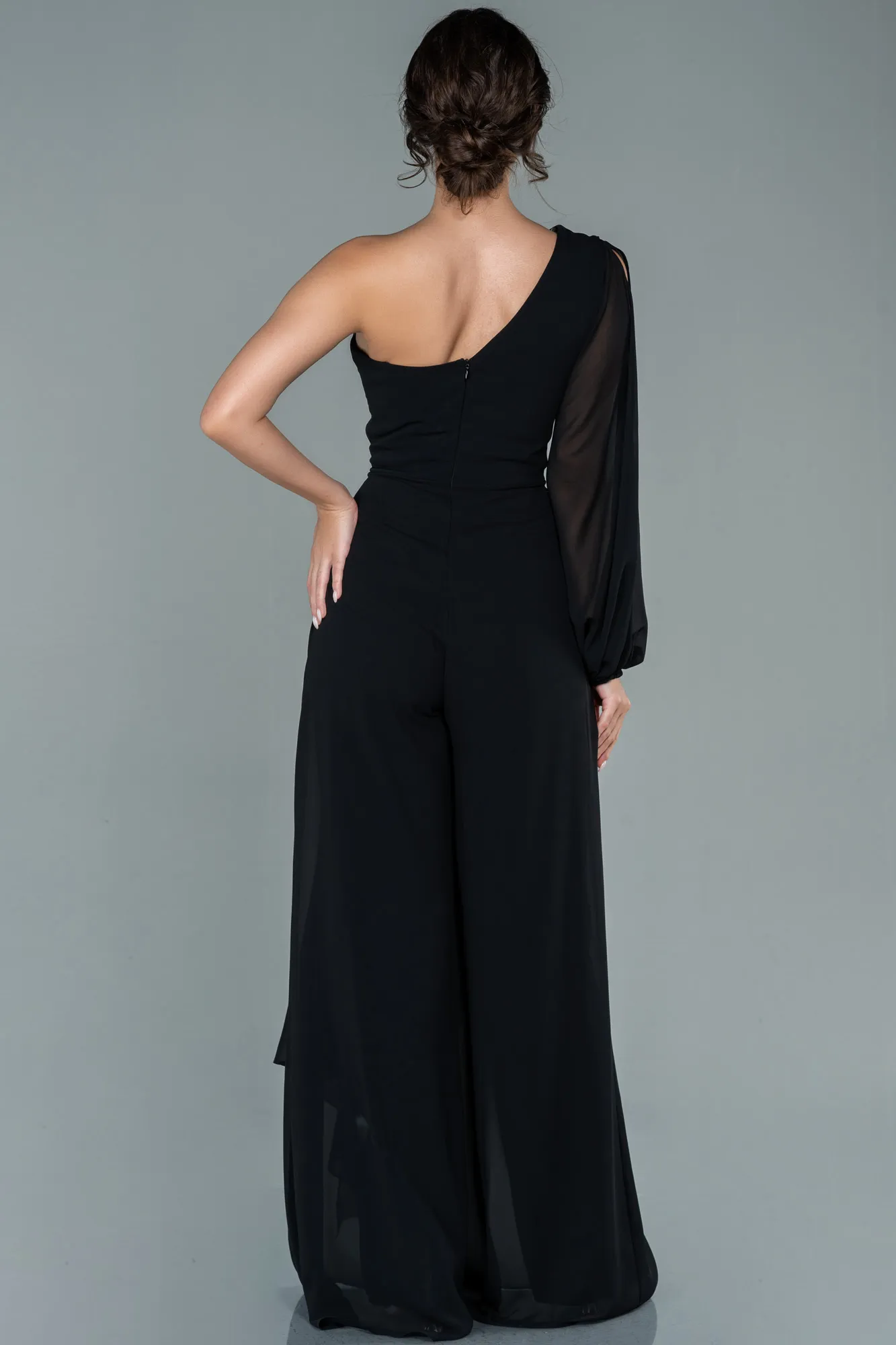 Black-Long Chiffon Invitation Dress ABT078