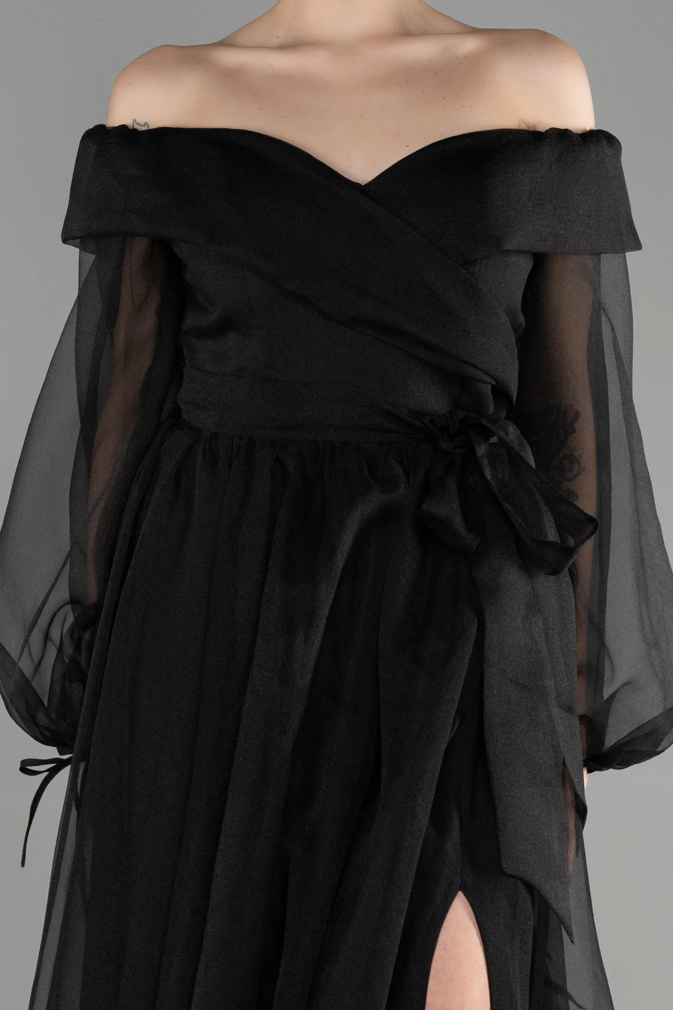 Black-Long Engagement Dress ABU1468