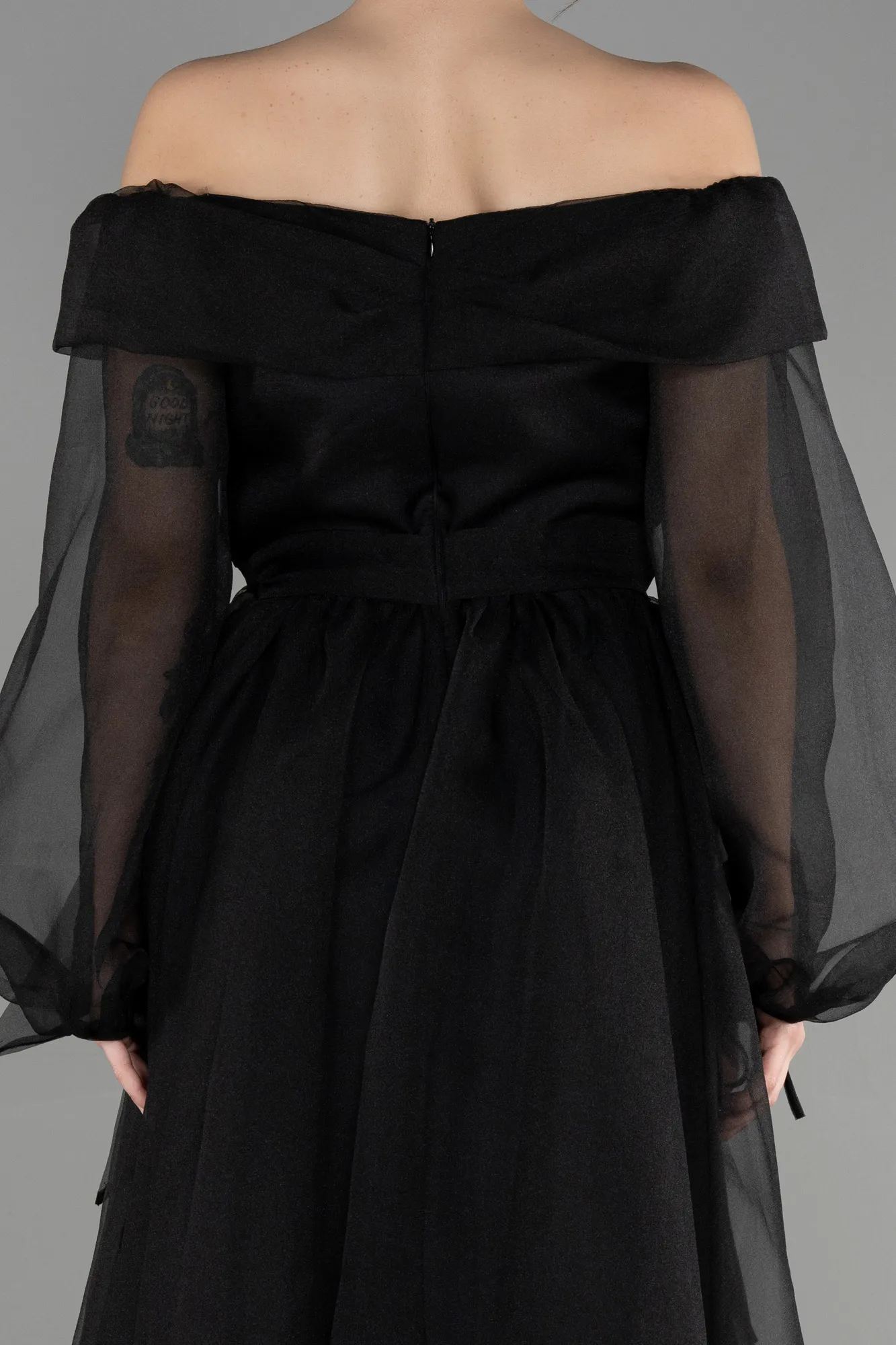 Black-Long Engagement Dress ABU1468