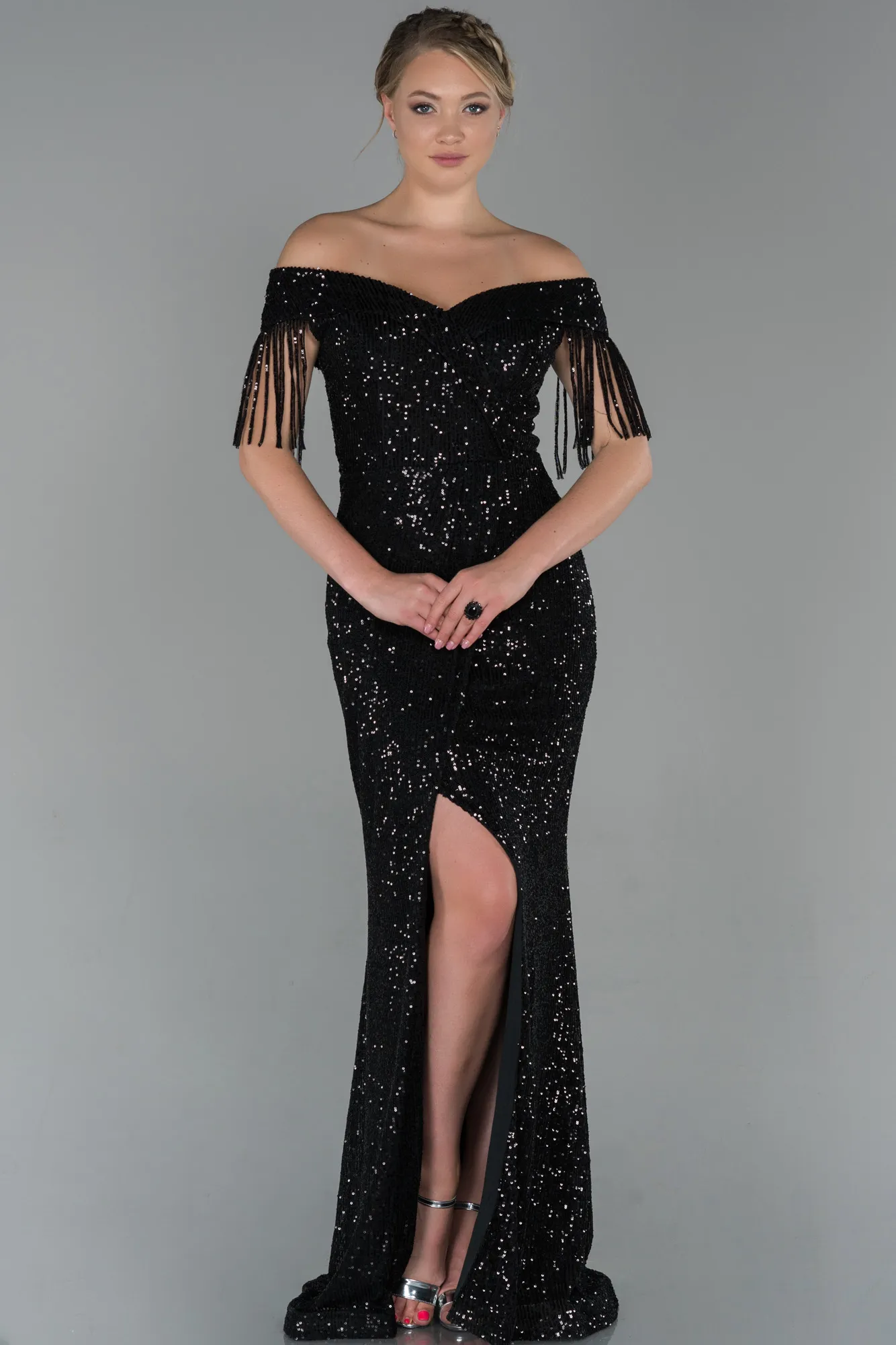 Black-Long Evening Dress ABU1744