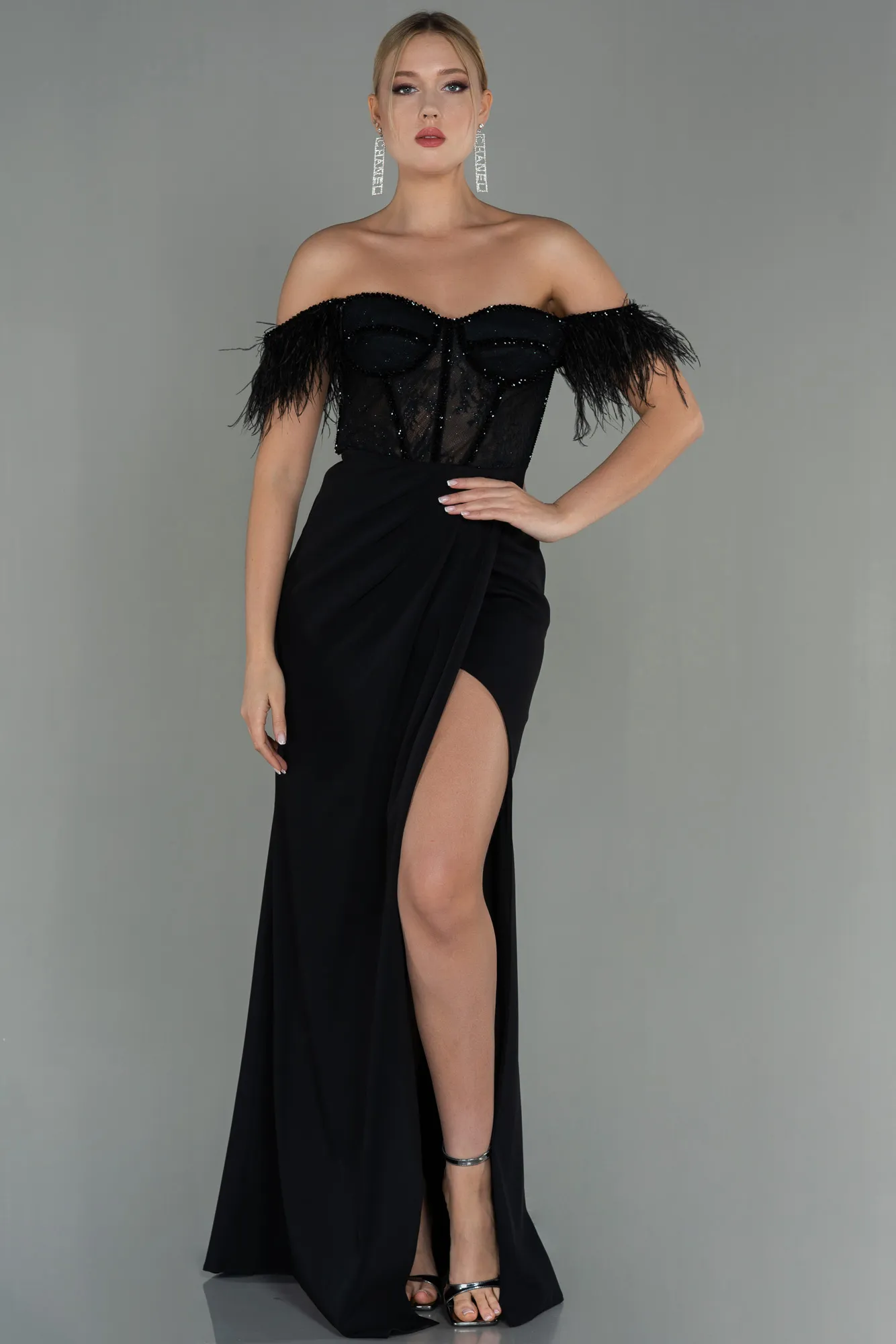 Black-Long Evening Dress ABU3050