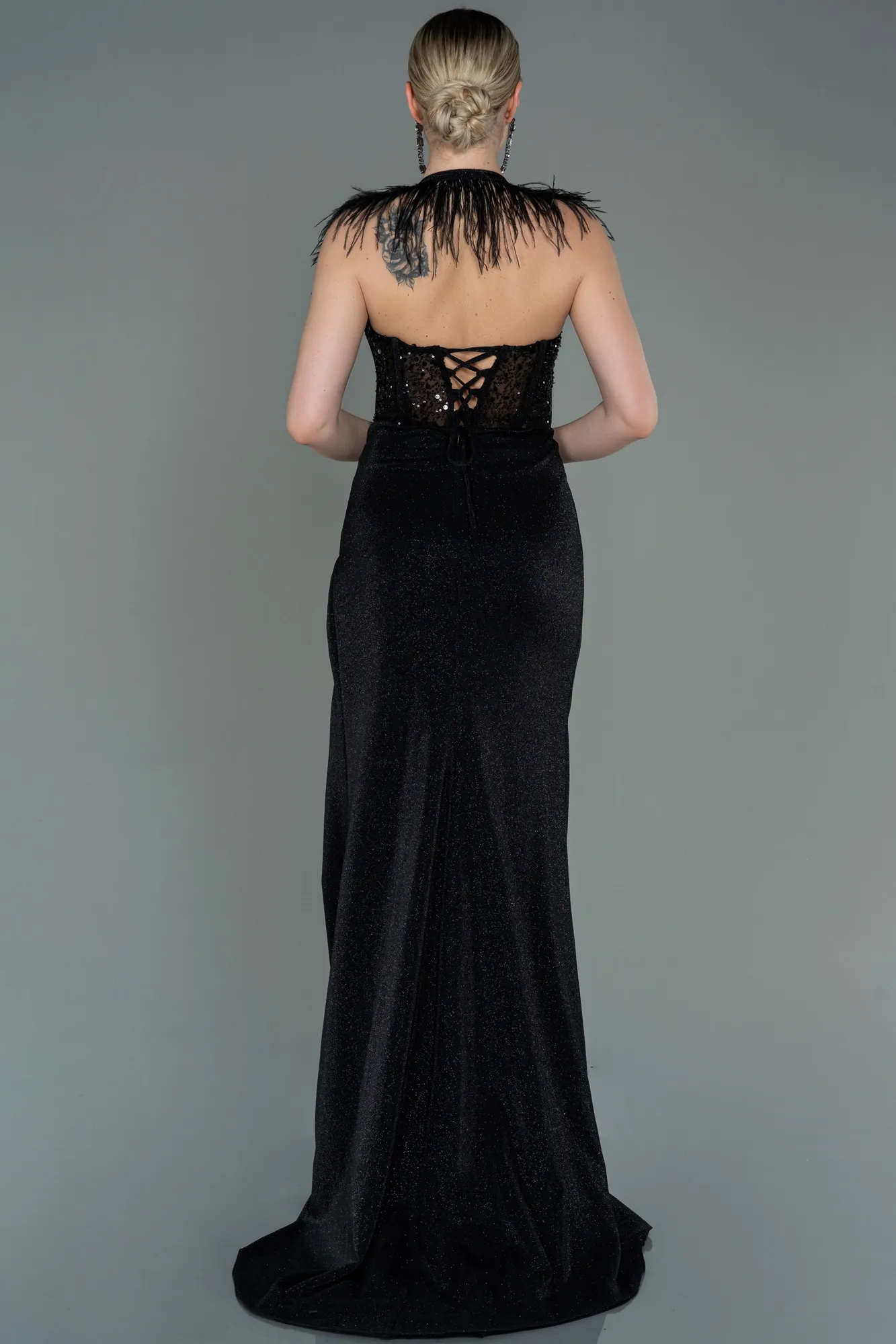 Black-Long Evening Dress ABU3092